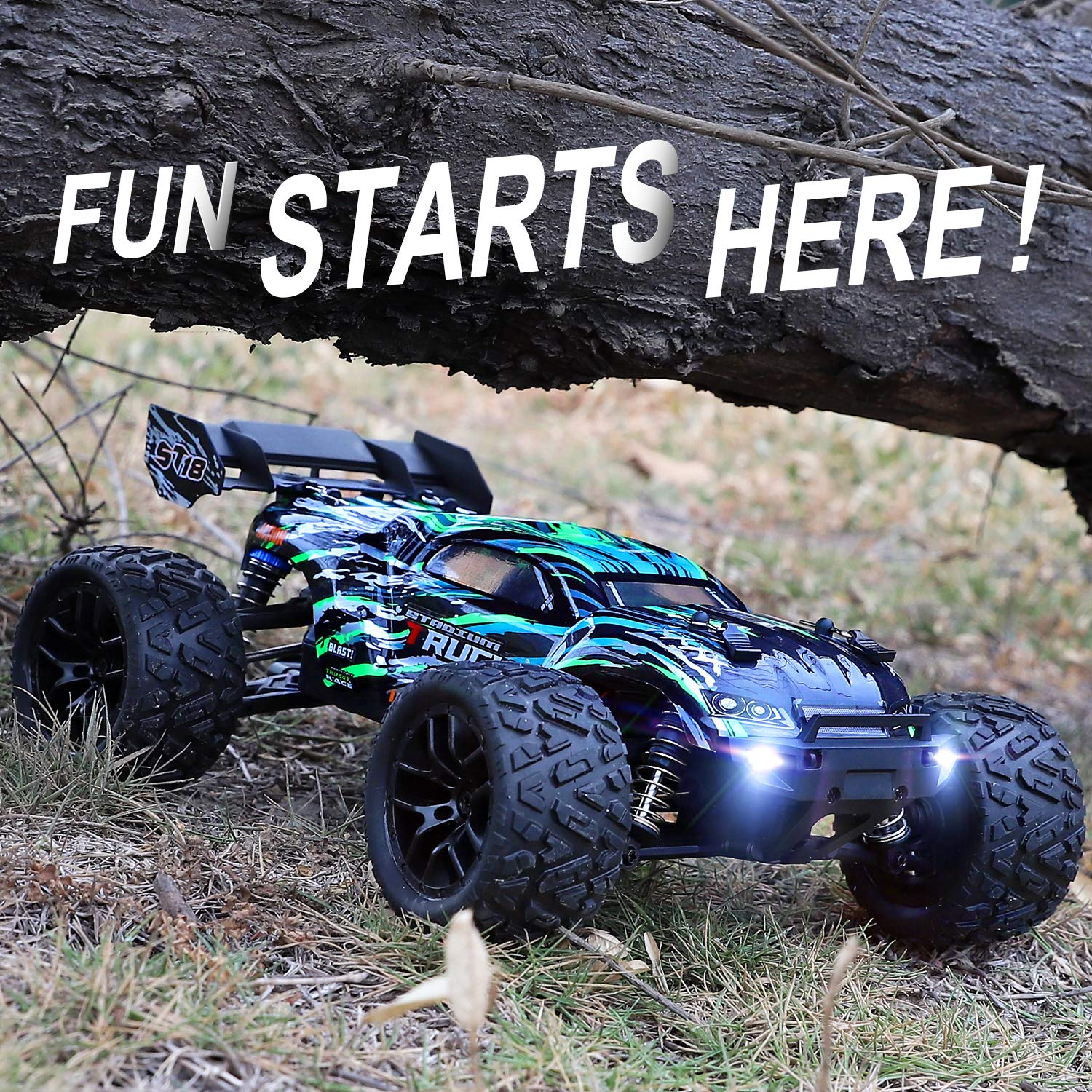 HAIBOXING Ferngesteuertes Auto, 2,4 GHz 1:18 Proportional 4WD 36+ km/h Hobby Offroad Monster RC Truck, wasserdichte RC Truggy RTR Geländegängig Spielzeug - Image 3