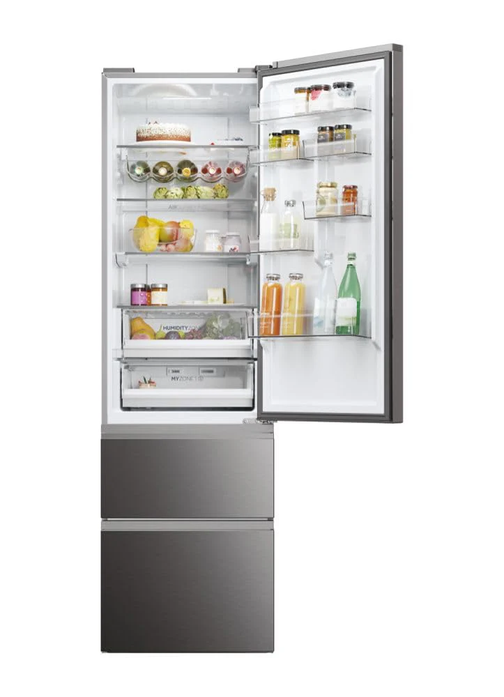 Haier 3D 60 SERIE 5 HTW5620CNMP Kühl-Gefrierkombination/Total No Frost/Smart hON-App/HumidityZone/XXL Nutzinhalt/Leise nur 35 db(A) / Dark Inox - Image 10