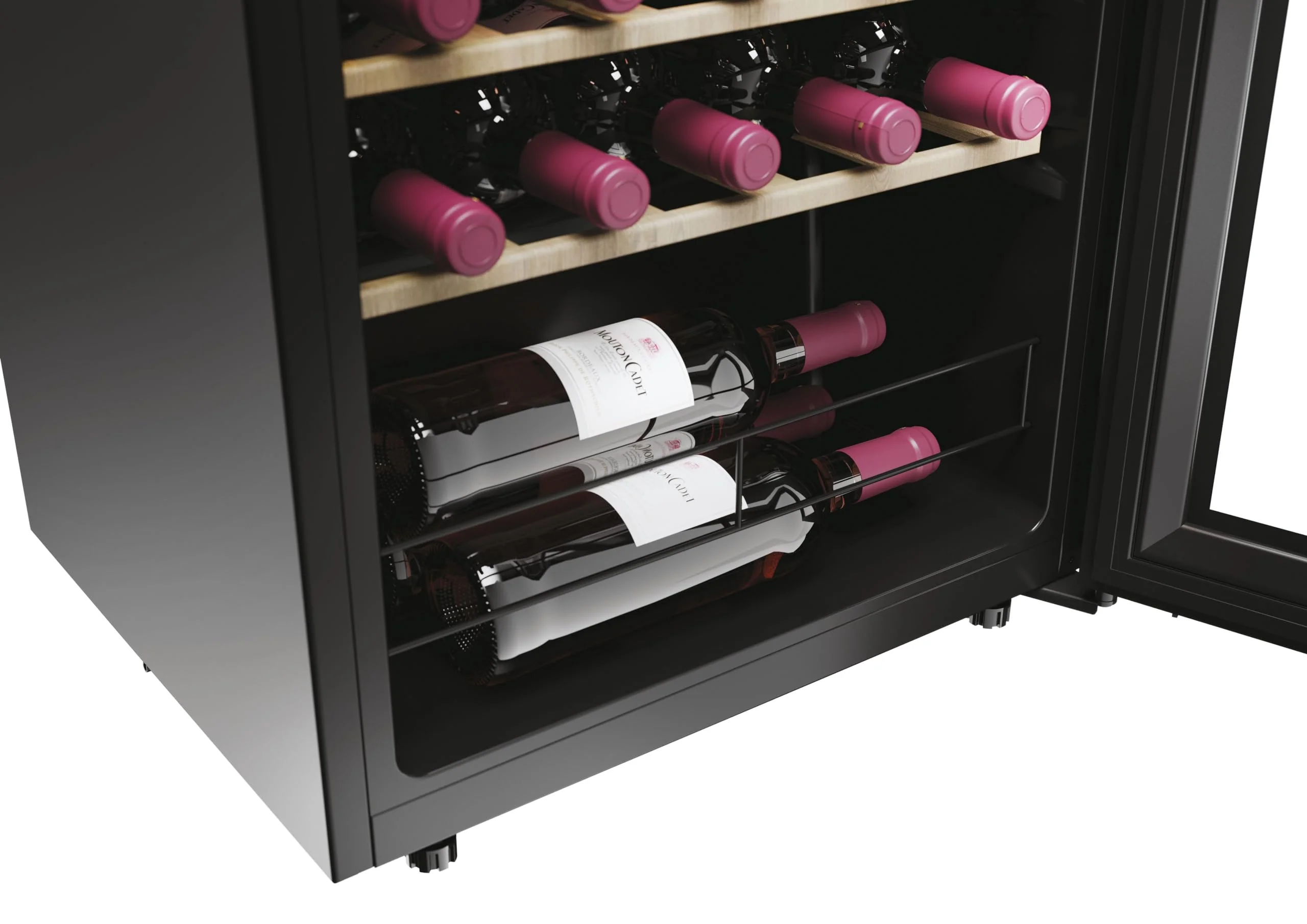 Haier HWS34GGH1 Weinklimaschrank 50 SERIE 3 / Für 34 Flaschen/WiFi & hOn-App / 1 Zone/Vibrationsarmer Kompressor/UV-undurchlässige Glastür / 4 Holzablagen/LED-Beleuchtung - Image 7