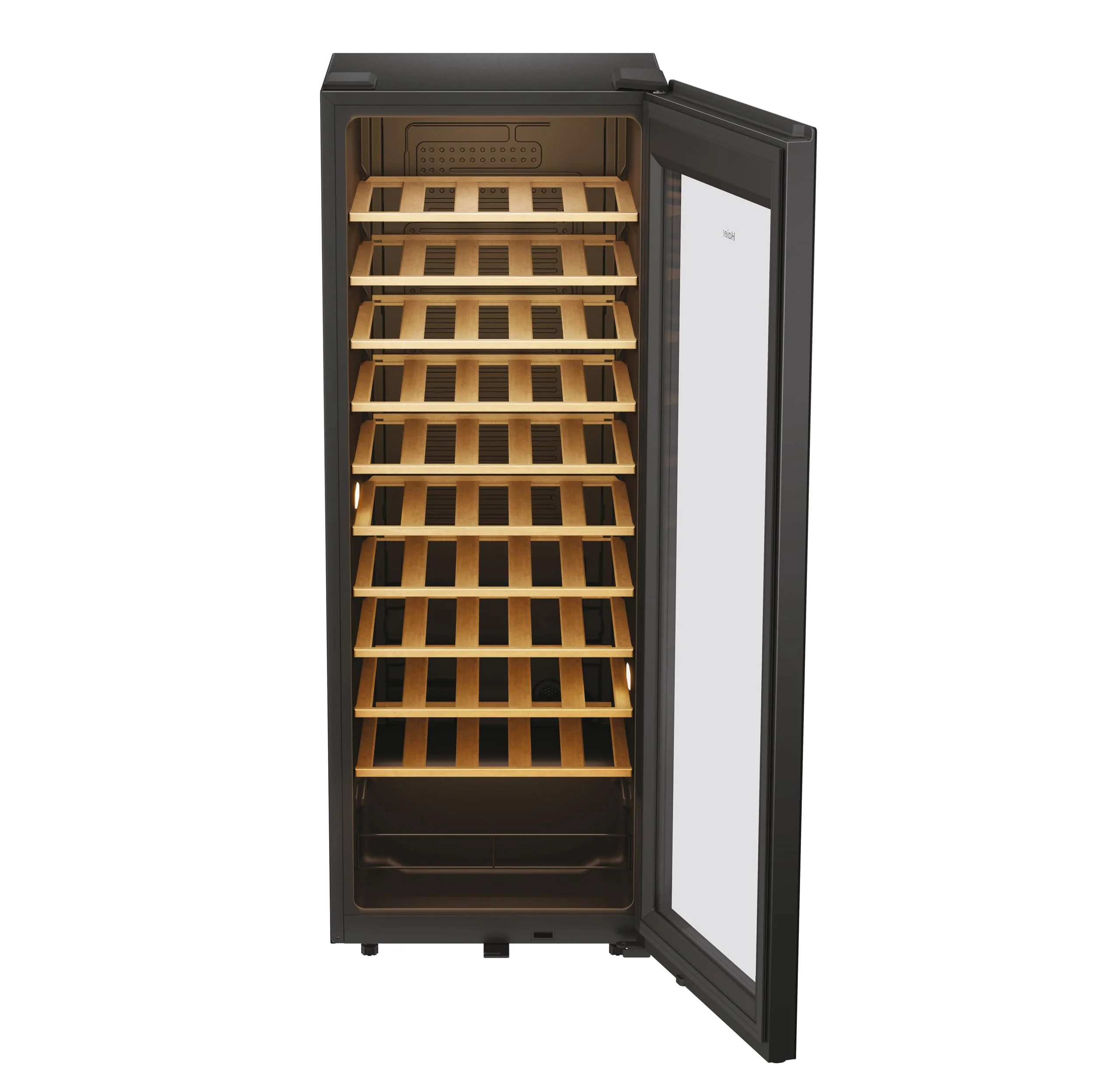 Haier HWS58GGH1 Weinklimaschrank 50 SERIE 3 / Anzahl Flaschen max. 58/1 Zone/WiFi & hOn-App/Vibrationsarmer Kompressor/UV-undurchlässige Glastür / 10 Holzablagen/LED-Beleuchtung - Image 17