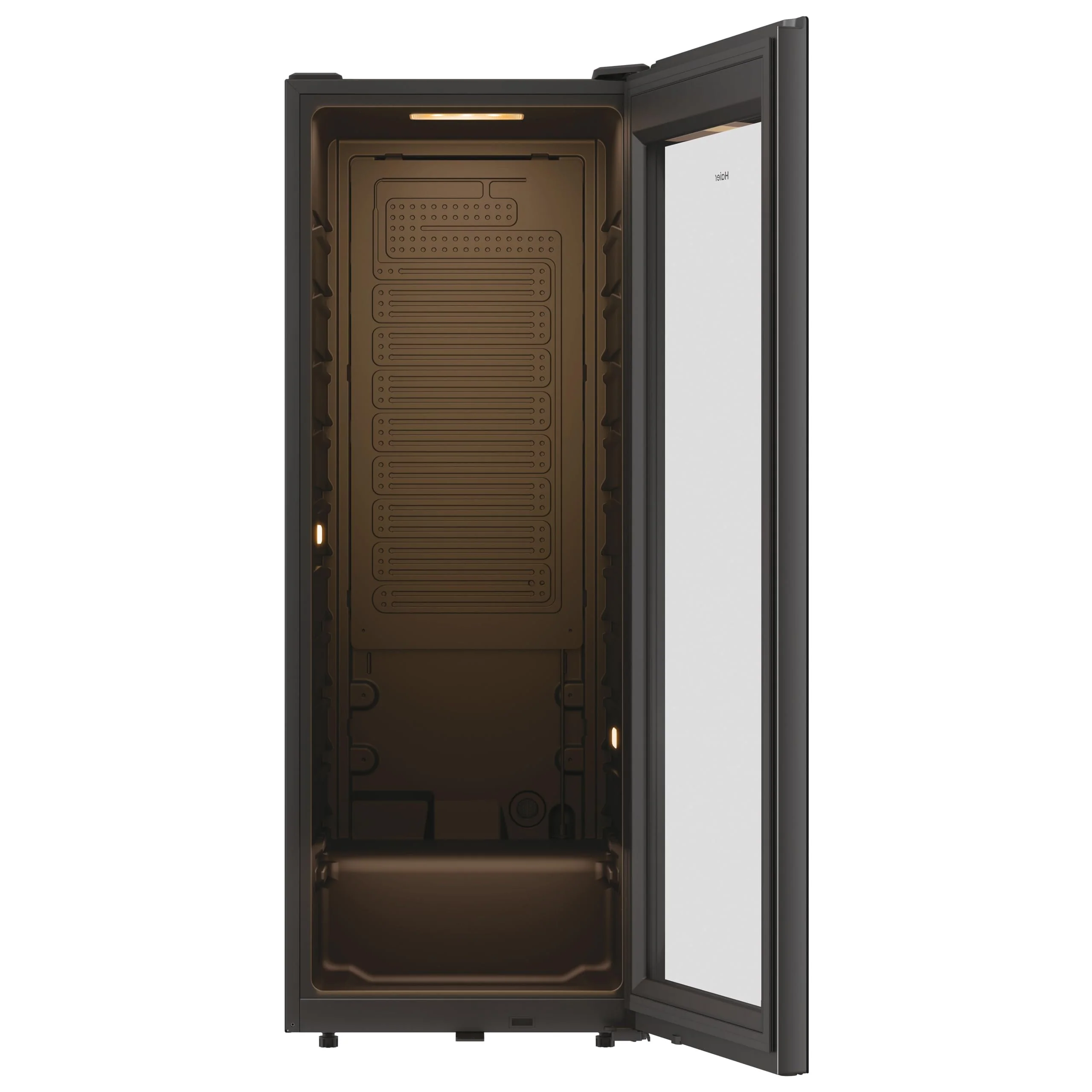 Haier HWS58GGH1 Weinklimaschrank 50 SERIE 3 / Anzahl Flaschen max. 58/1 Zone/WiFi & hOn-App/Vibrationsarmer Kompressor/UV-undurchlässige Glastür / 10 Holzablagen/LED-Beleuchtung - Image 8
