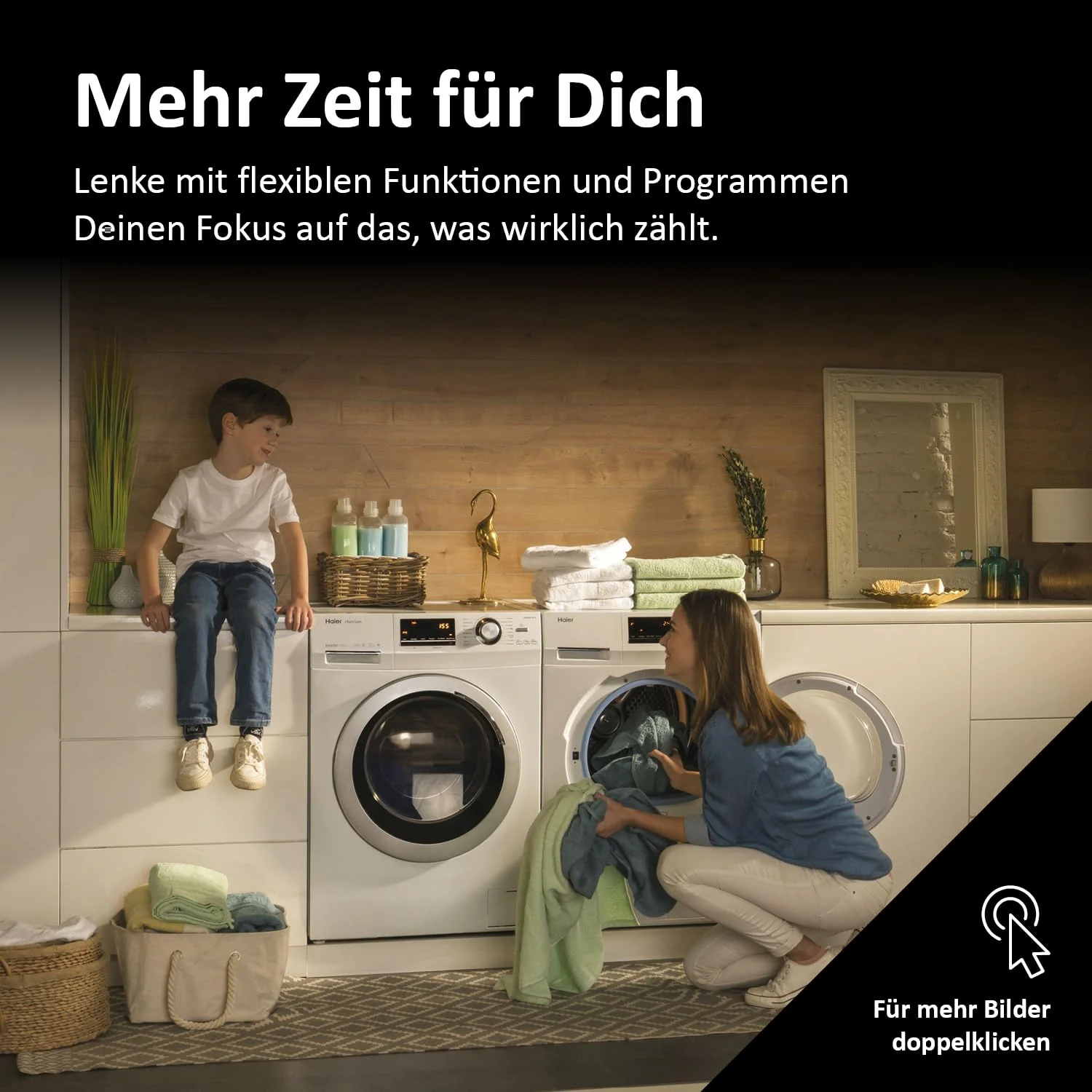 Haier SERIE 636 HW90-BP14636N I Frontlader Waschmaschine 9kg I Washing Machine mit A-Effizienz, 1.400 U/Min. & sparsamem Inverter-Motor I Inkl. Vollwasserschutz, Dampffunktion & Mengenautomatik - Image 5