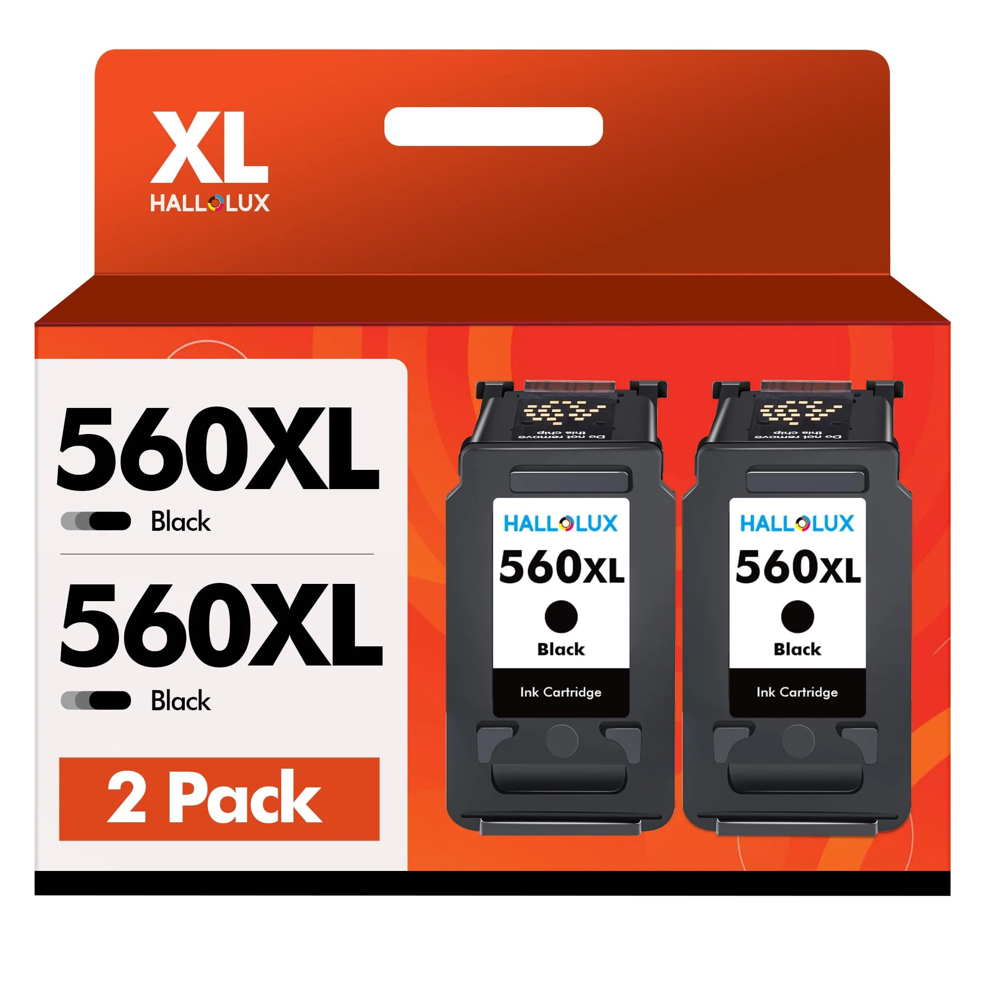 HALLOLUX 560 XL Schwarz Druckerpatronen Kompatibel für Canon 560 561 Black Patronen für Canon Pixma TS5350i Patronen TS7450i TS5350 TS5350a TS7451i TS5351 TS5351i TS5351a TS7450 TS7451 (2er-Pack) - Image 5