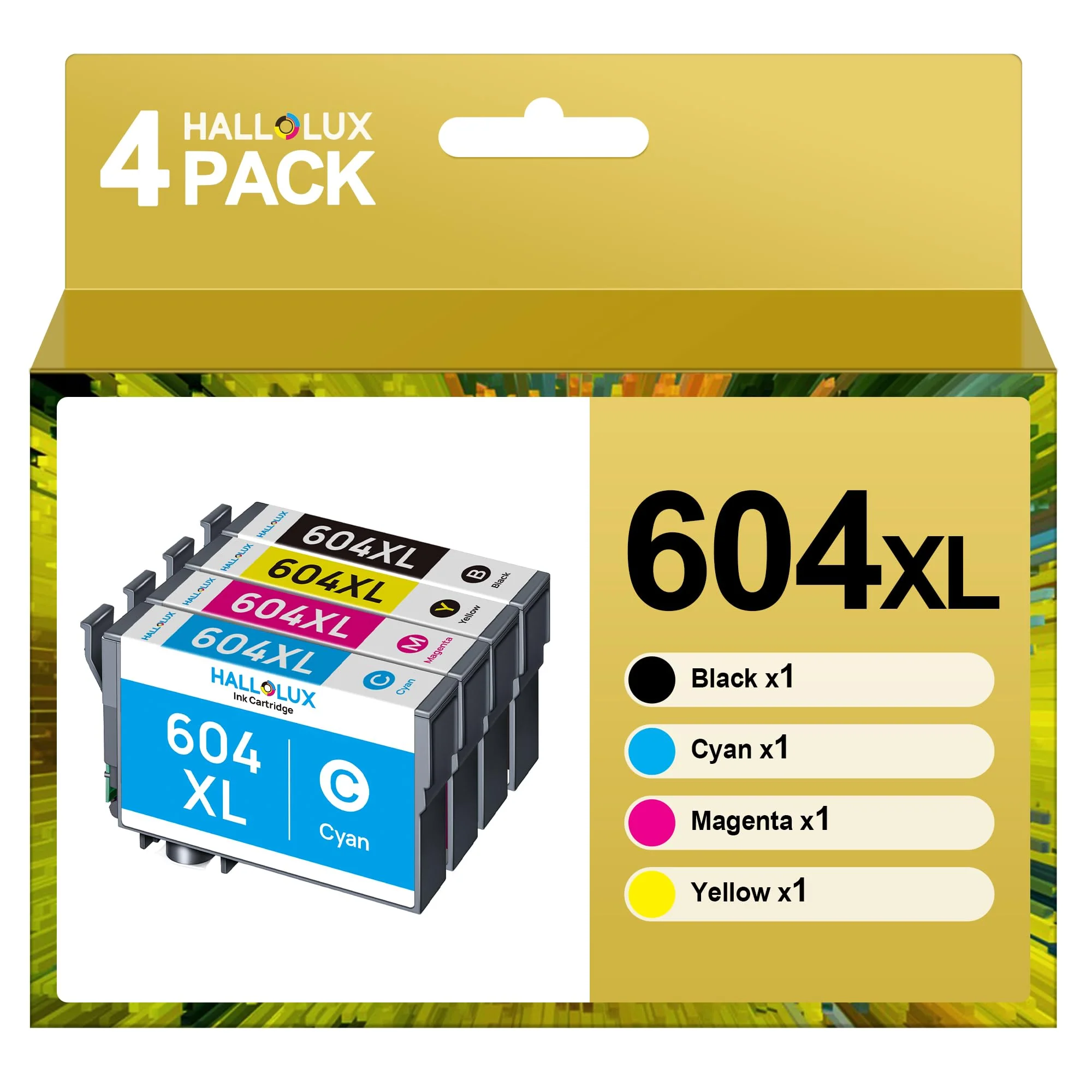 HALLOLUX 604 Patronen Kompatibel für Epson 604XL 604 XL Multipack für Epson XP 2205 für Epson XP 3200 XP 4200 XP 3205 XP 4205 Workforce WF 2930 WF 2935 WF 2910 (Schwarz Cyan Gelb Magenta, 4er-Pack) - Image 5