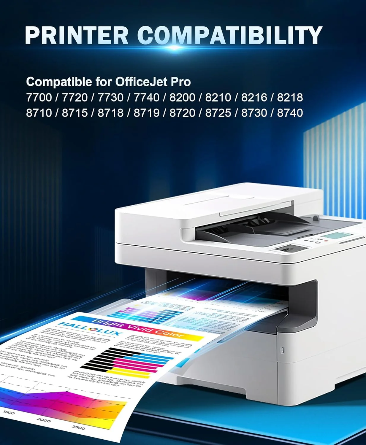 HALLOLUX 953 XL 953XL Multipack Kompatibel für HP 953 Druckerpatronen für HP OfficeJet Pro 7740 7720 7730 8710 8720 8730 8715 8210 8218 8725 8728 8740 Patronen (4er-Pack) - Image 6