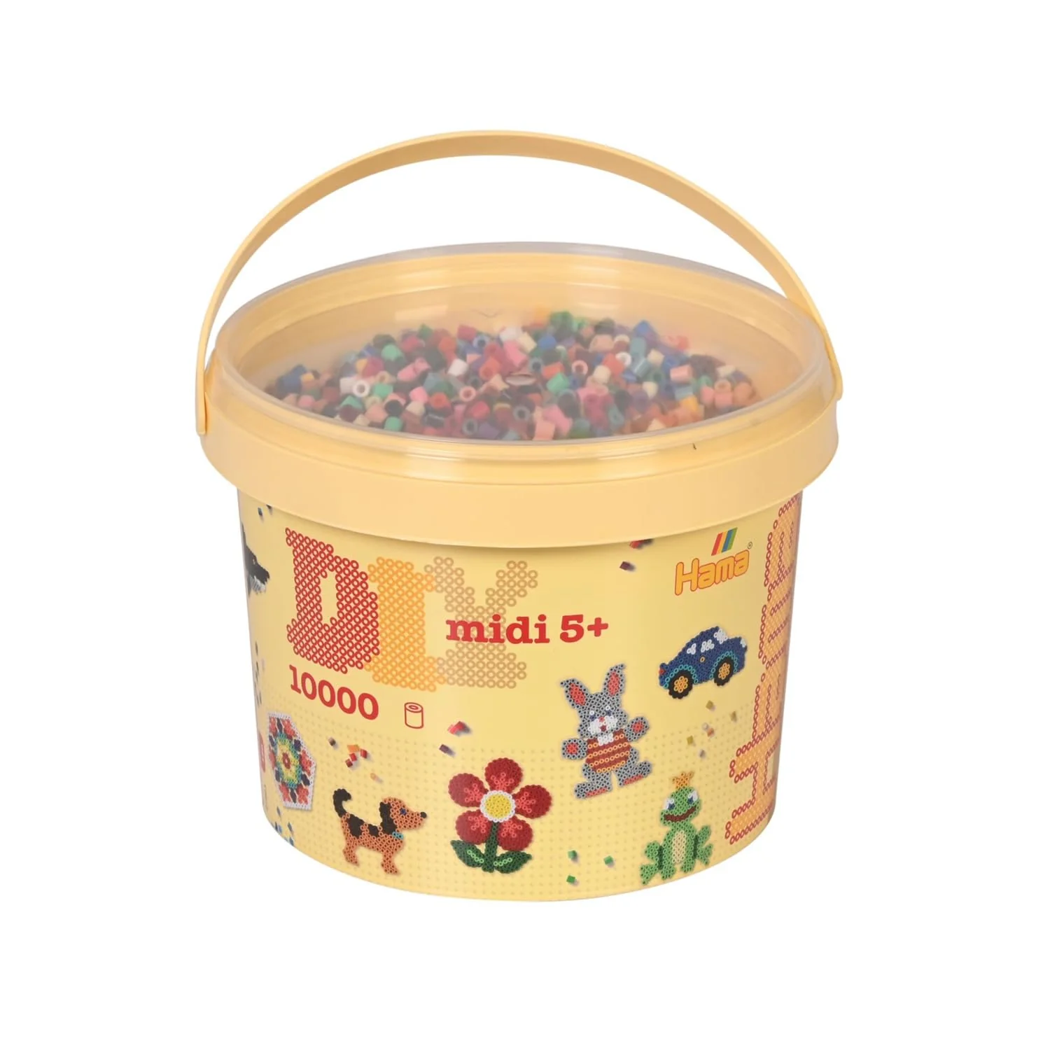 Hama Perlen 180-67 Bügelperlen im Eimer Nr. 180 mit ca. 10.000 bunten Midi Bastelperlen mit Durchmesser 5 mm in Volltonfarben Mix, Mehrfarbig, kreativer Bastelspaß für Groß und Klein - Image 6