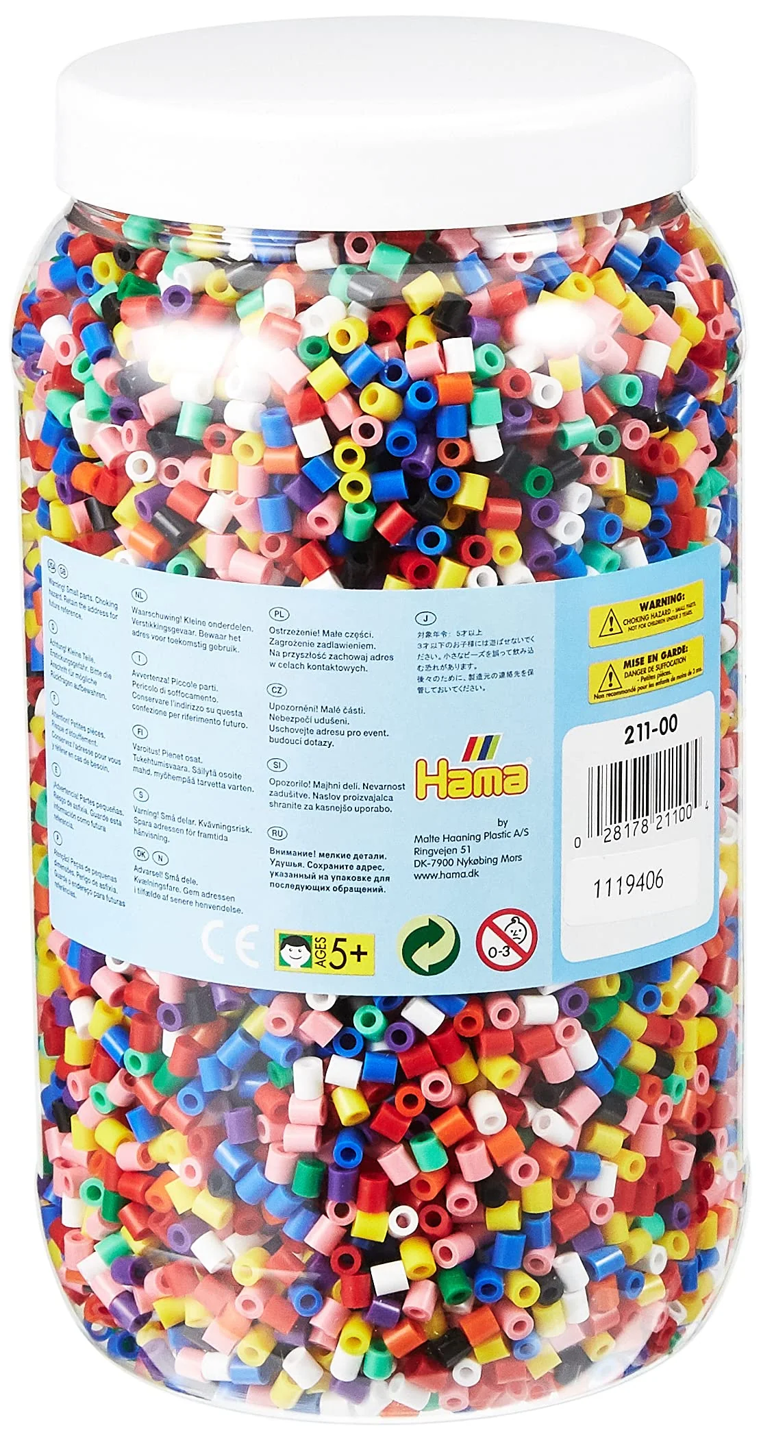 Hama Perlen 211-00 Bügelperlen XXL Dose mit ca. 13.000 bunten Midi Bastelperlen mit Durchmesser 5 mm im 10 Farben Mix, kreativer Bastelspaß für Groß und Klein - Image 4