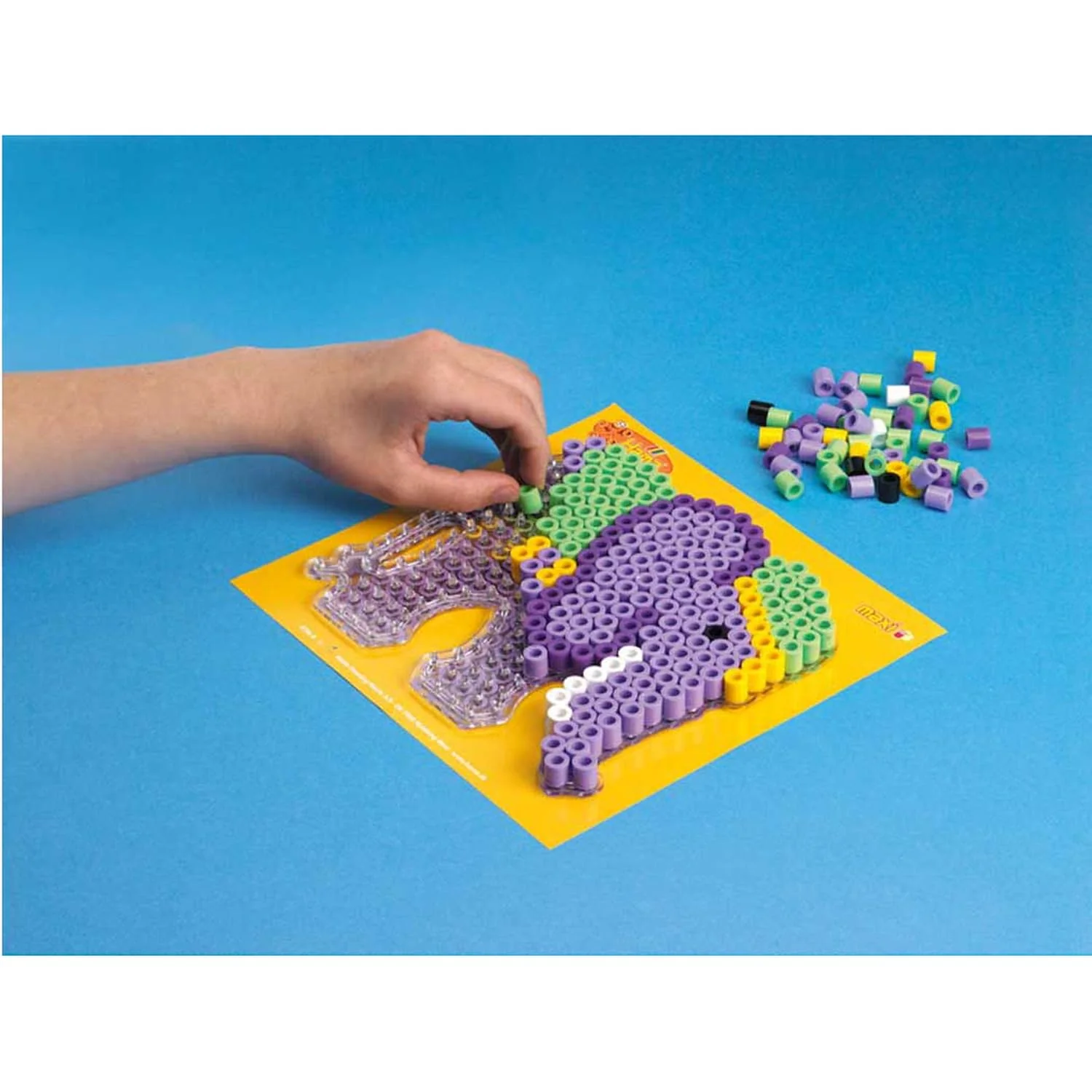Hama Perlen 8541 Bügelperlen Dose mit ca. 1.400 bunten Maxi Bastelperlen mit Durchmesser 10 mm im Pastellmix, kreativer Bastelspaß für Groß und Klein - Image 6