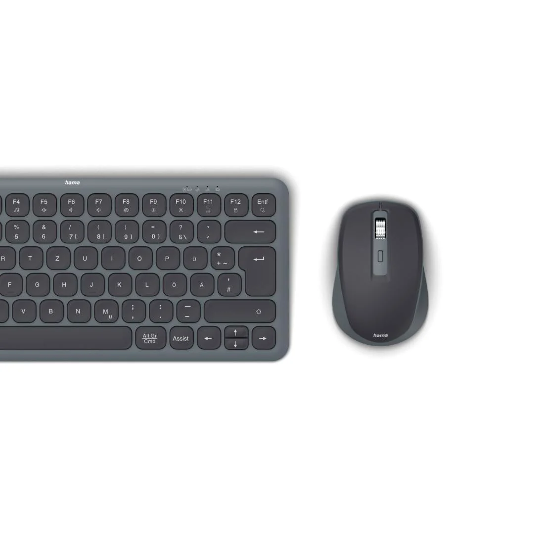 Hama Tastatur Maus Set kabellos (Multi Device Tastatur und Maus mit Bluetooth/Funk für PC, Smartphone, Tablet, klein, mit Batterien, leise Scissortasten, Multimedia Tasten, deutsches QWERTZ-Layout) - Image 16