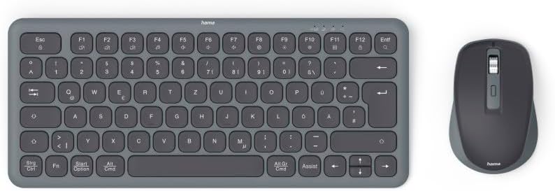 Hama Tastatur Maus Set kabellos (Multi Device Tastatur und Maus mit Bluetooth/Funk für PC, Smartphone, Tablet, klein, mit Batterien, leise Scissortasten, Multimedia Tasten, deutsches QWERTZ-Layout) - Image 26