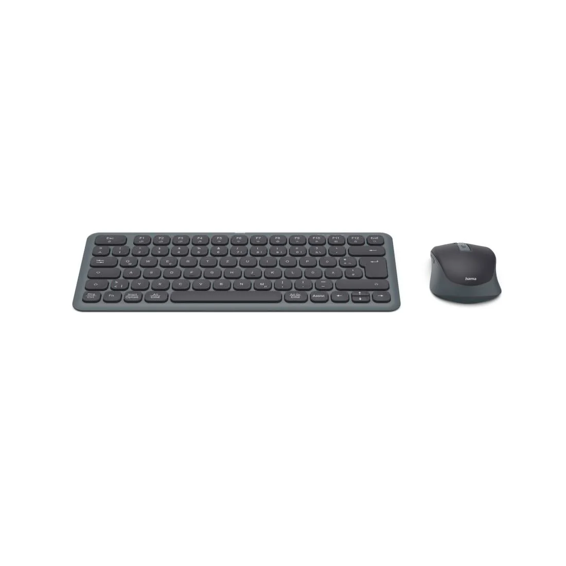 Hama Tastatur Maus Set kabellos (Multi Device Tastatur und Maus mit Bluetooth/Funk für PC, Smartphone, Tablet, klein, mit Batterien, leise Scissortasten, Multimedia Tasten, deutsches QWERTZ-Layout) - Image 3
