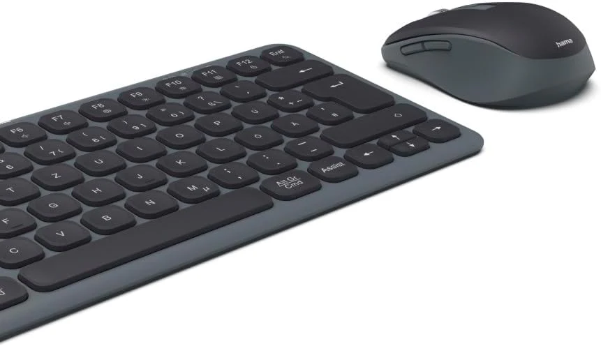 Hama Tastatur Maus Set kabellos (Multi Device Tastatur und Maus mit Bluetooth/Funk für PC, Smartphone, Tablet, klein, mit Batterien, leise Scissortasten, Multimedia Tasten, deutsches QWERTZ-Layout) - Image 8
