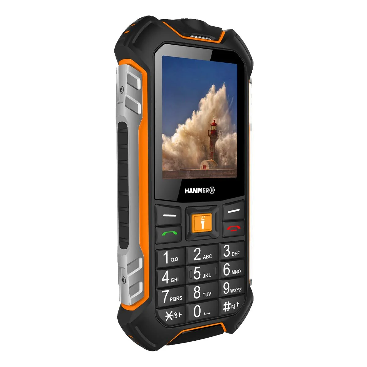 Hammer H Power LTE Handy ohne Vertrag,2.4 Zoll Farbdisplay,Robust,Mega Batterie 3100 mAh,(IP68),Stoßfest,Baustellen Tasten,Taschenlampe,Dual SIM,256MB Tastenhandy - Schwarz - Image 10