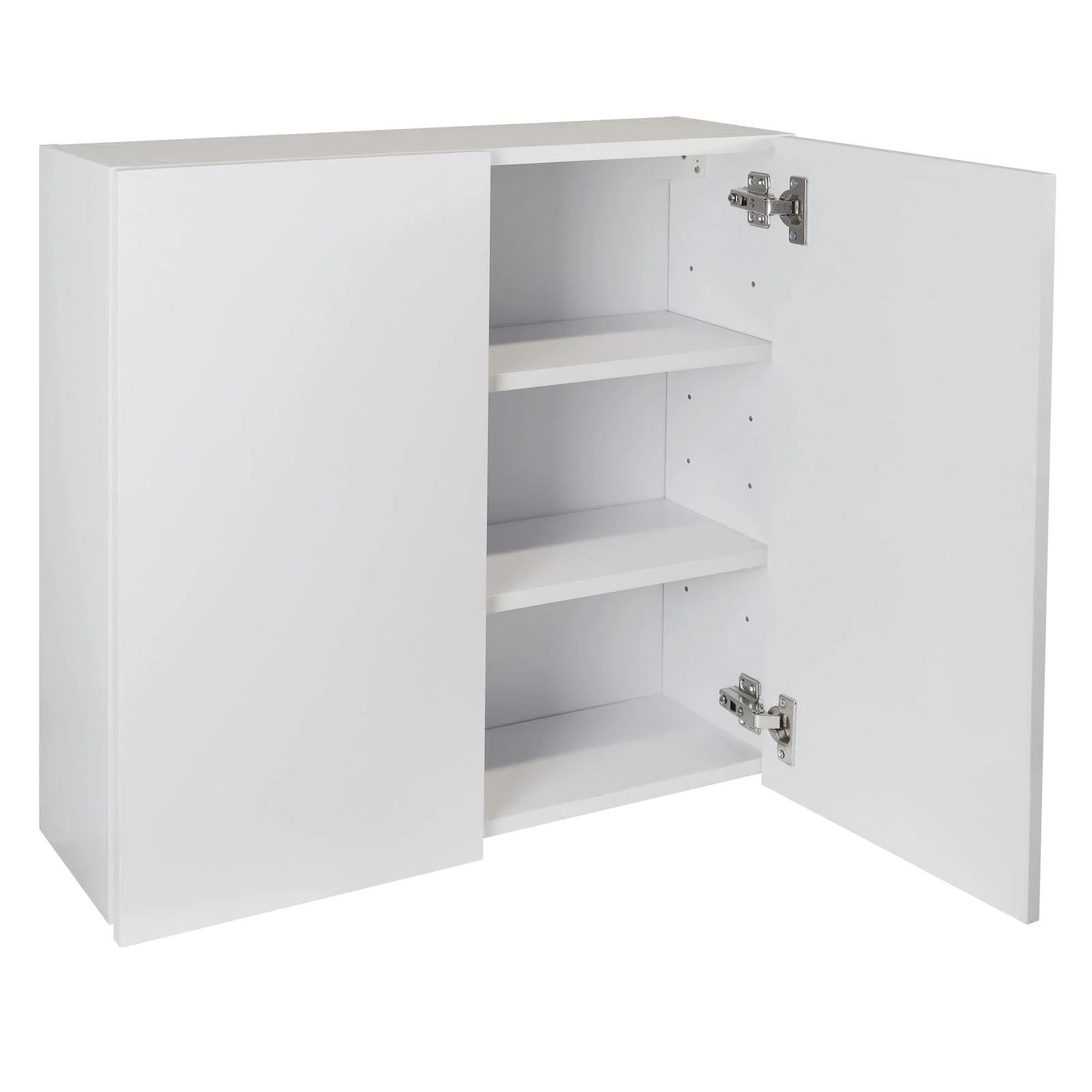 Hängeschrank 'Anna' in weiß für Badezimmer 60x20x60cm Flügeltüren - Image 6