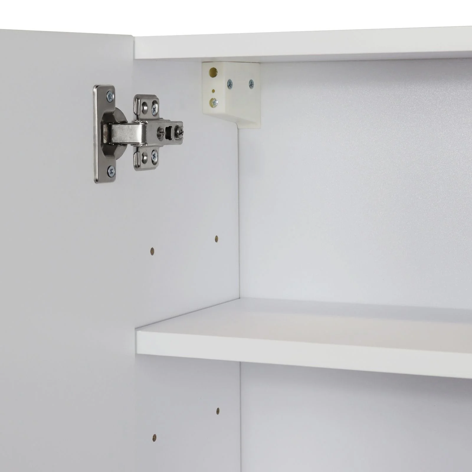 Hängeschrank 'Anna' in weiß für Badezimmer 60x20x60cm Flügeltüren - Image 9