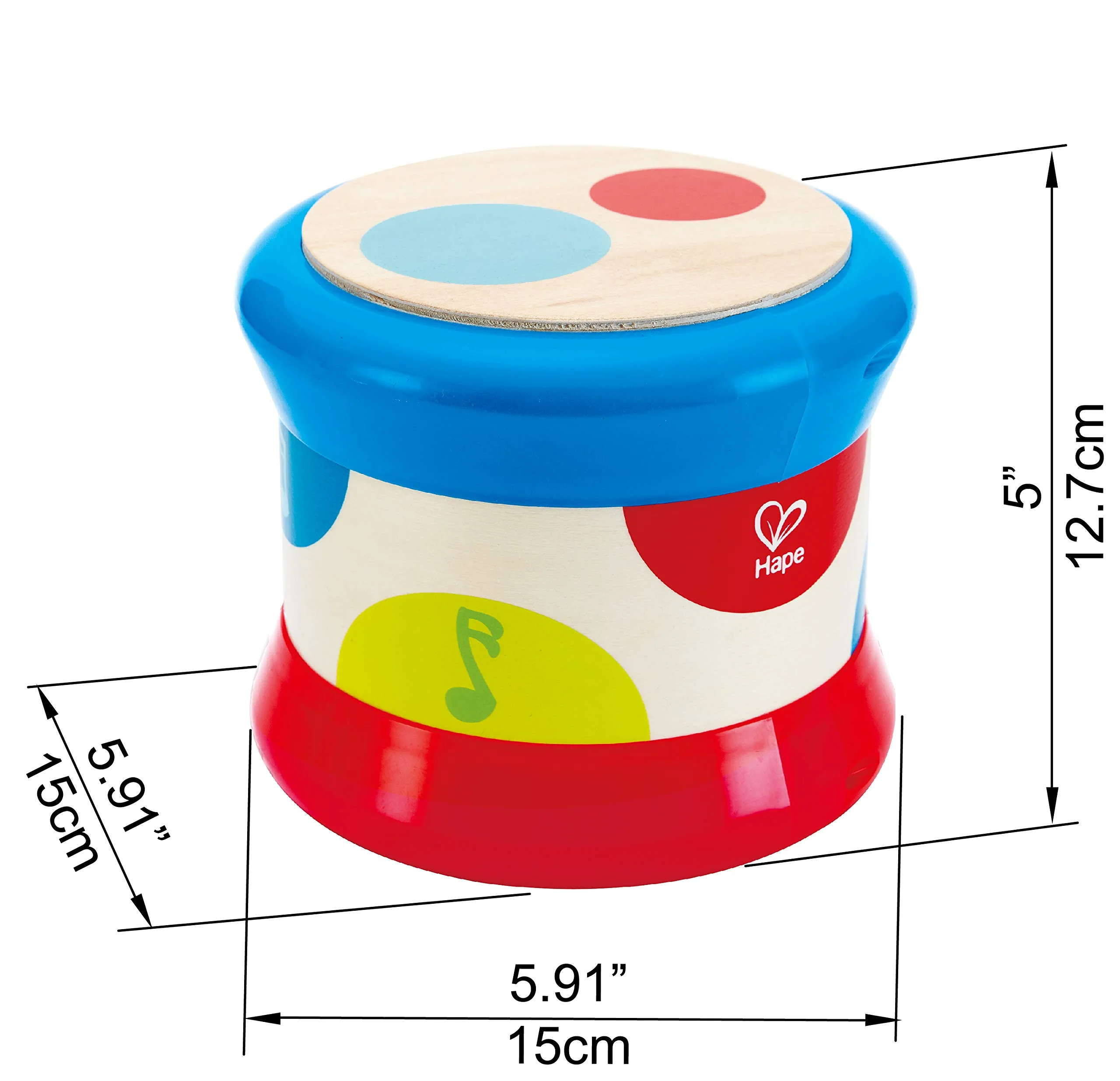 Hape Baby-Trommel | Rollendes Musikspielzeug für Kleinkinder zum Erlernen von Rhythmus und unterschiedlichen Klängen, batteriebetrieben, ab 6 Monaten - Image 6