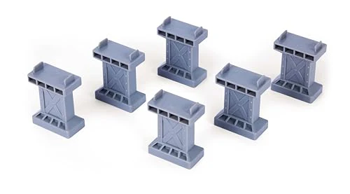 Hape Erweiterungsset Eisenbahn-Pier, Zubehör für Zug aus Holz, 6-teiligen Set, Gleiserhöhungen - Image 2