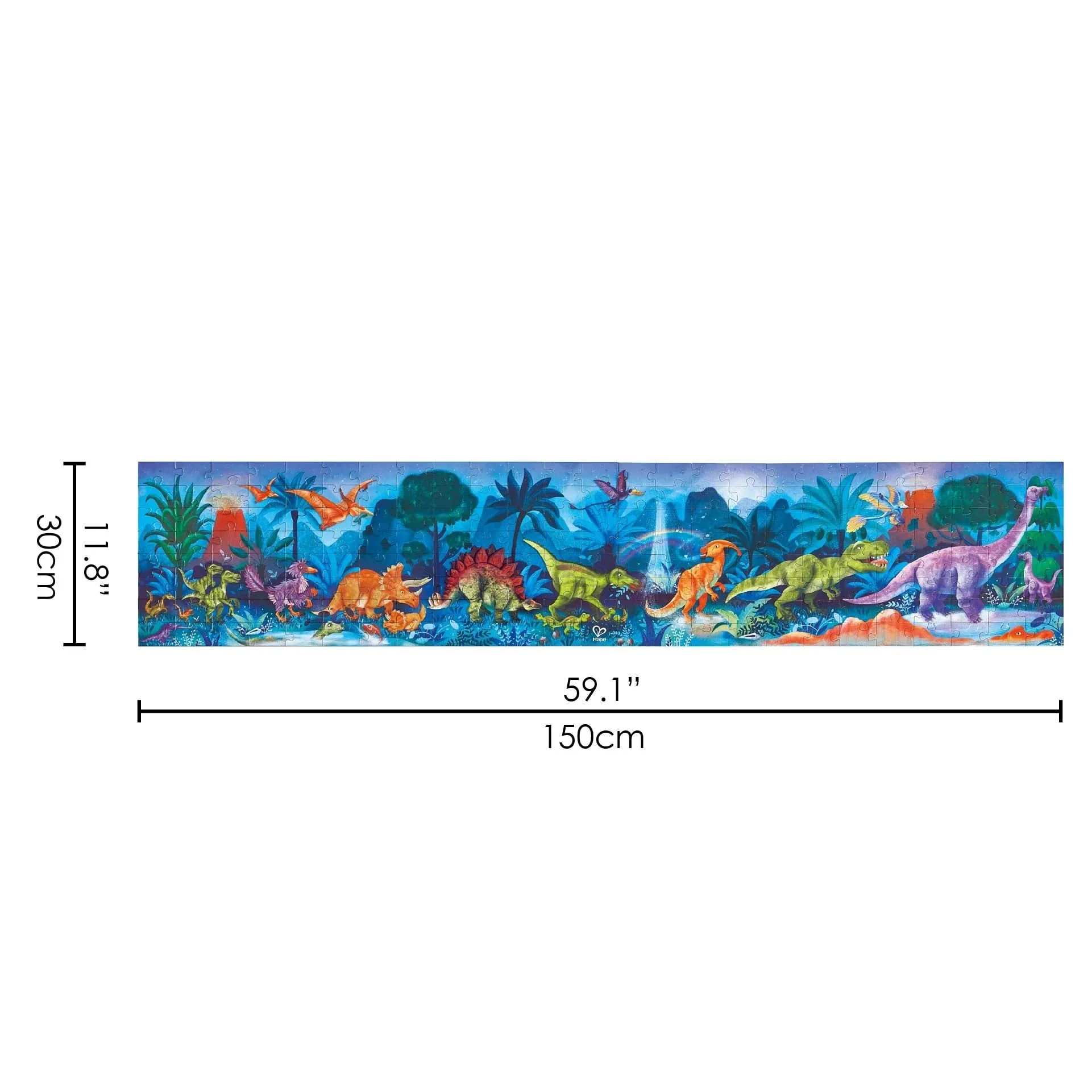 Hape im Dunkeln leuchtendes Puzzle - Dinosaurier, 200 Teile, Glow-in-The-Dark Holzpuzzle, Lernpuzzle mit Leuchteffekt, fördert Motorik, Logik & visuelle Wahrnehmungab, für Kinder ab 6 Jahre - Image 10