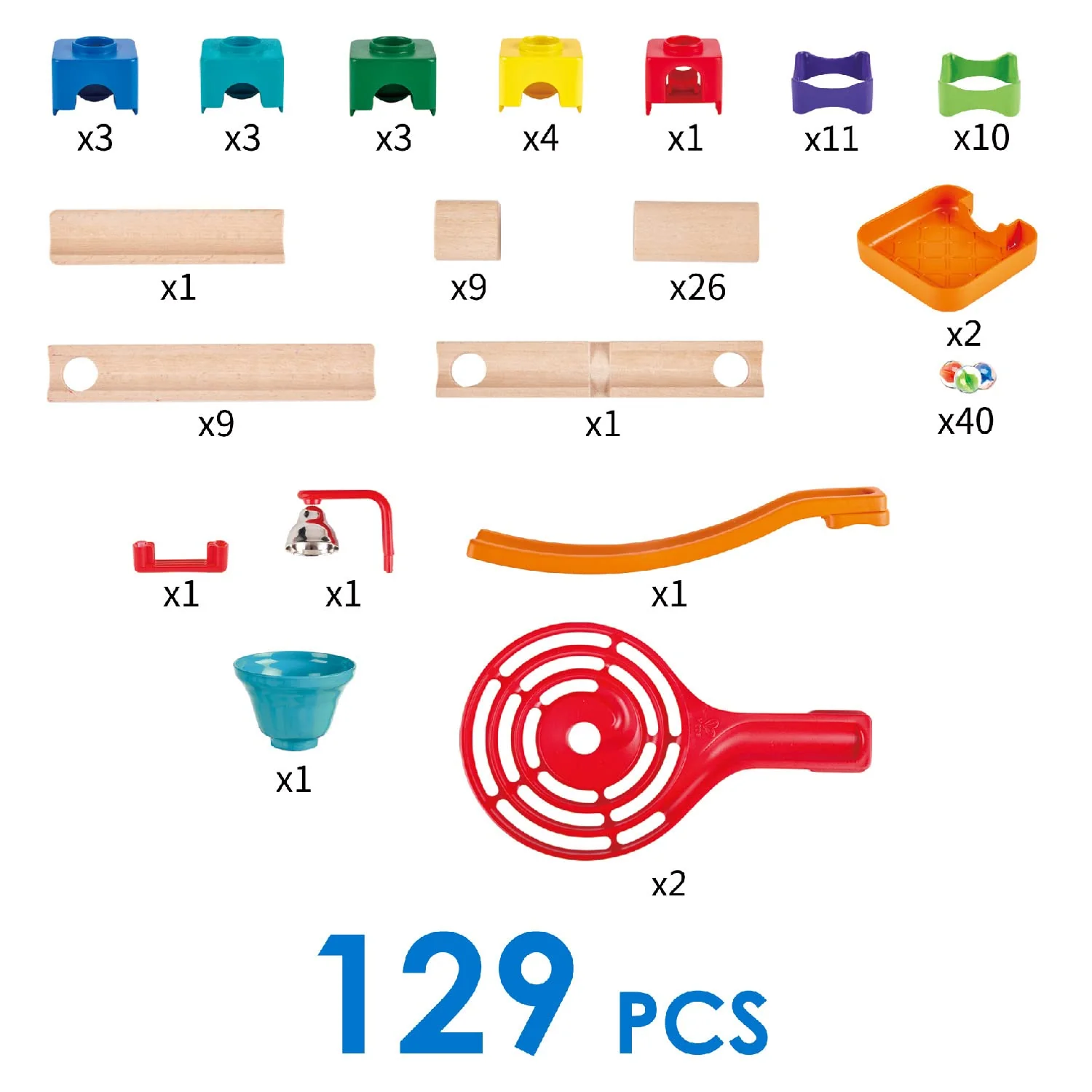 Hape Murmelbahn, Konstruktionsspielzeug aus FSC Holz, Kugelbahn ab 3 Jahren, E1100 - Image 3