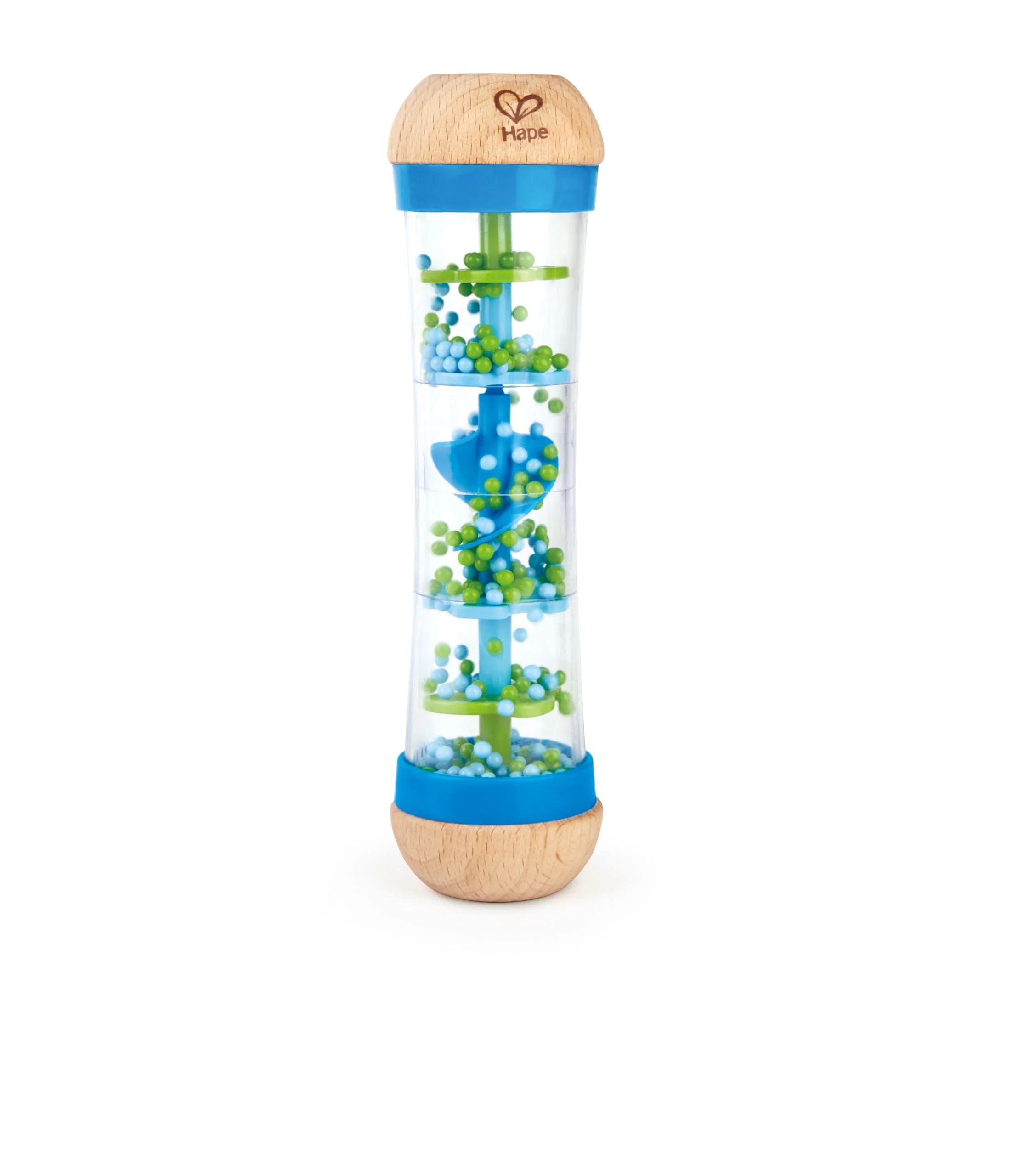 Hape Regenmacher | Mini-Rassel aus Holz Musikspielzeug, Blau