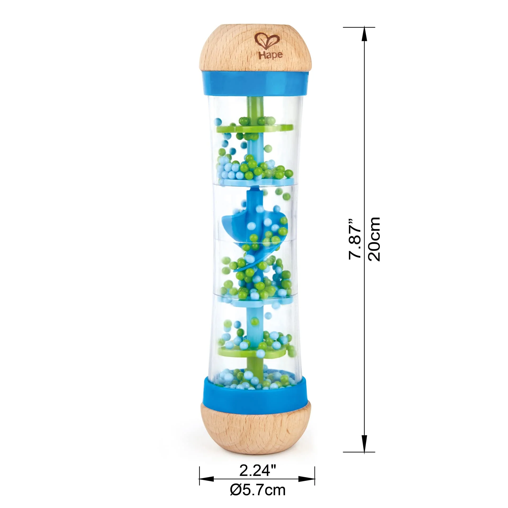 Hape Regenmacher | Mini-Rassel aus Holz Musikspielzeug, Blau - Image 10
