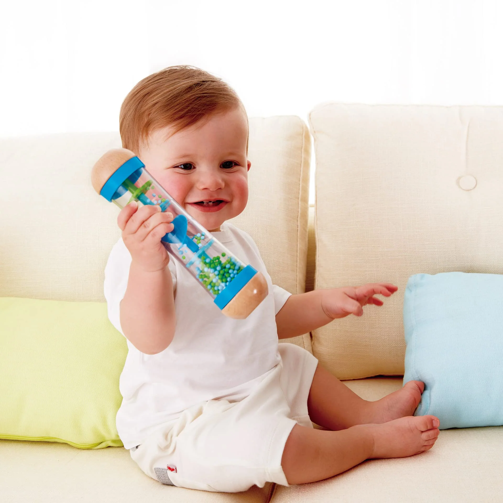 Hape Regenmacher | Mini-Rassel aus Holz Musikspielzeug, Blau - Image 8