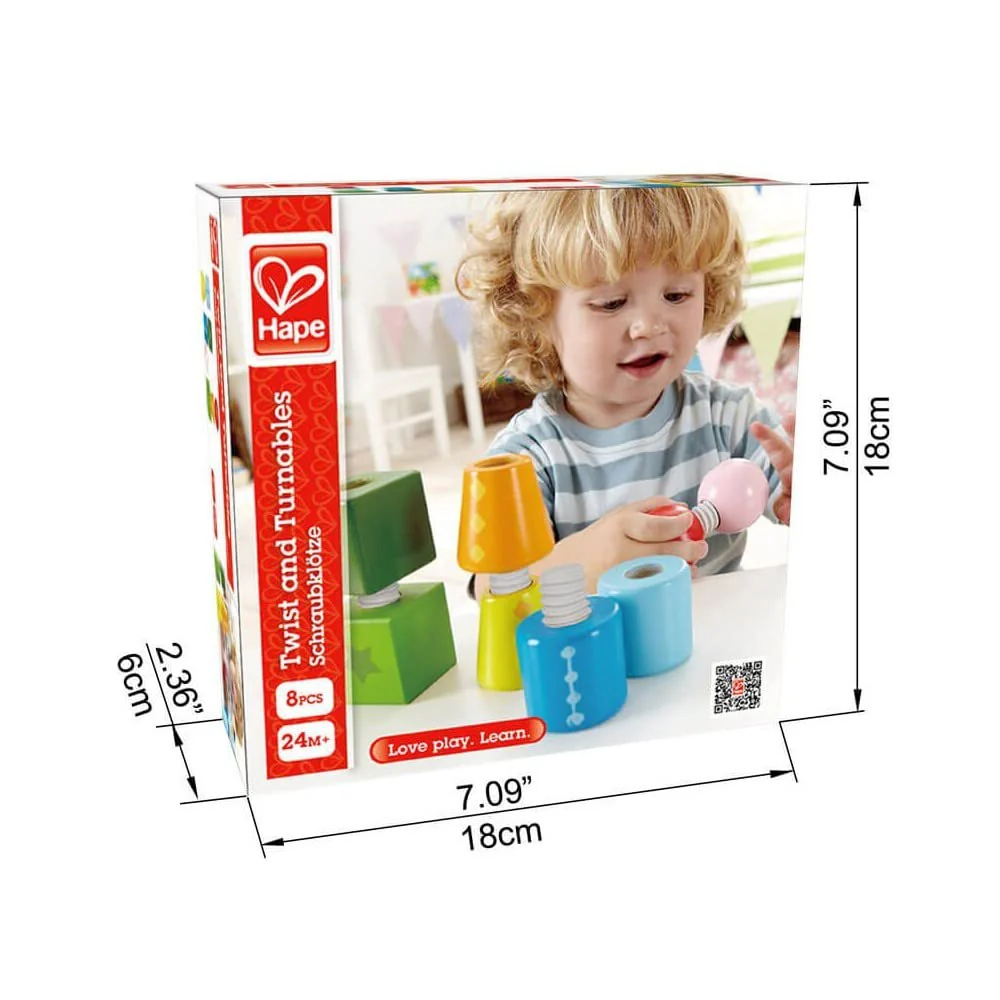 Hape Schraubklötze – Bunte Holzbausteine zum Schrauben & Stecken, kreatives Motorik- und Konstruktionsspielzeug, ab 2 Jahren - Image 2