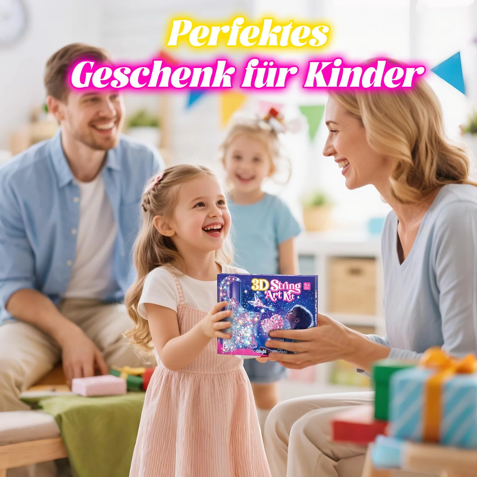 Hapikids Basteln Mädchen 8 9 10 11 12 Jahre, 3D String Art Geschenk Mädchen 6-12 Jahre, Bastelset Kinder, Spielzeug Junge 8–12 Jahre, Geschenkideen für Kinder, Geburtstagsgeschenke - Image 2