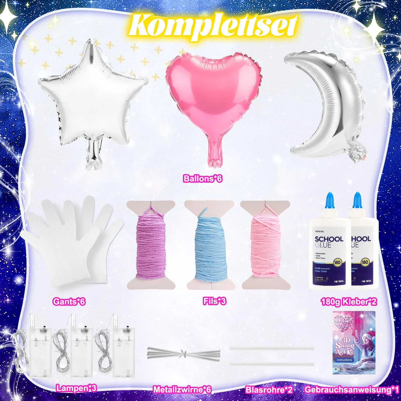 Hapikids Basteln Mädchen 8 9 10 11 12 Jahre, 3D String Art Geschenk Mädchen 6-12 Jahre, Bastelset Kinder, Spielzeug Junge 8–12 Jahre, Geschenkideen für Kinder, Geburtstagsgeschenke - Image 3