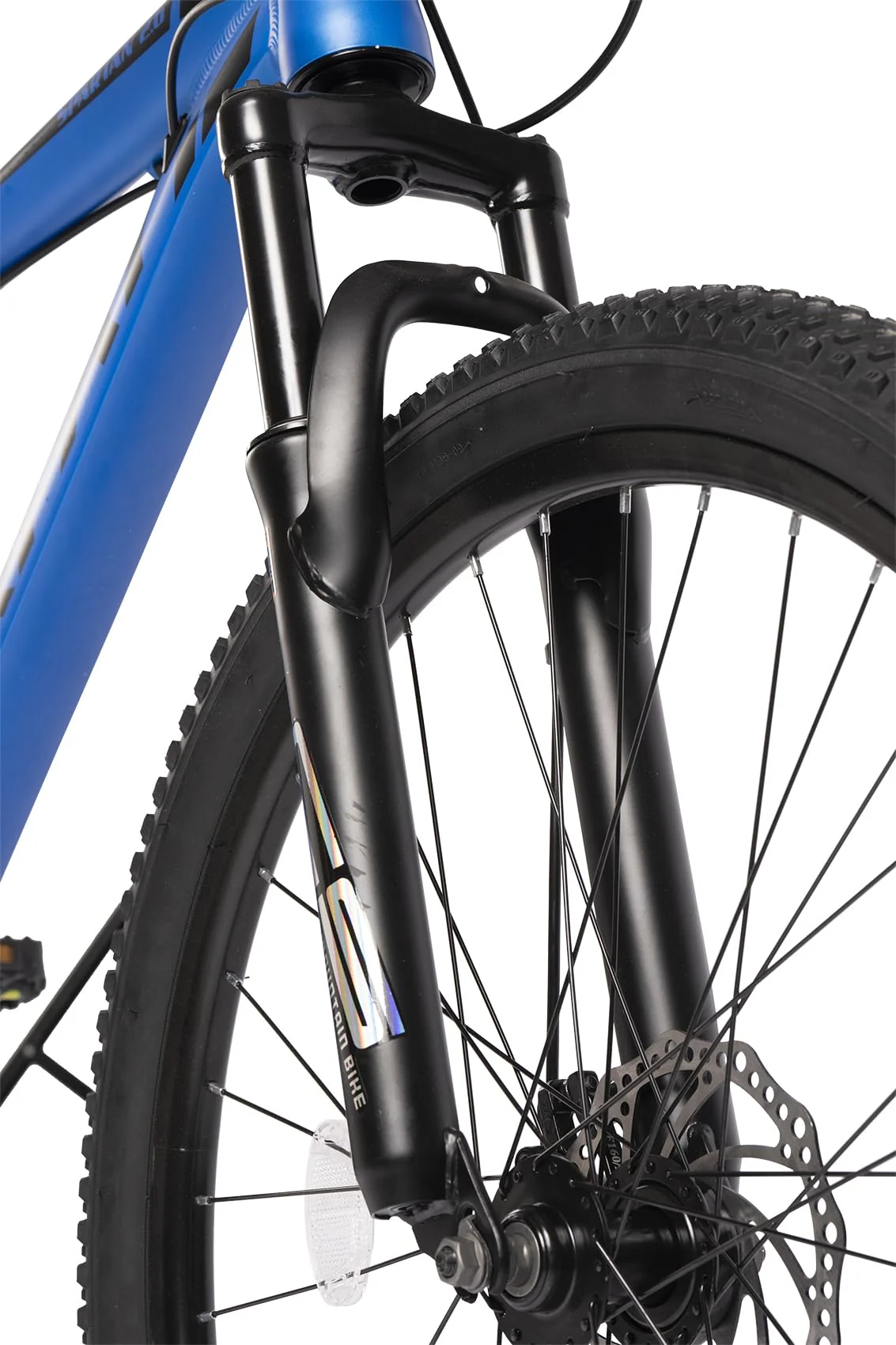 Hardtail 26 Zoll Aluminium Fahrrad, 21-Gang Shimano Schaltung, Federgabel 80 mm, integrierte Kabelführung, vormontiert, Mountainbike für Damen & Herren, Outdoor & Trail geeignet (Blau) - Image 5