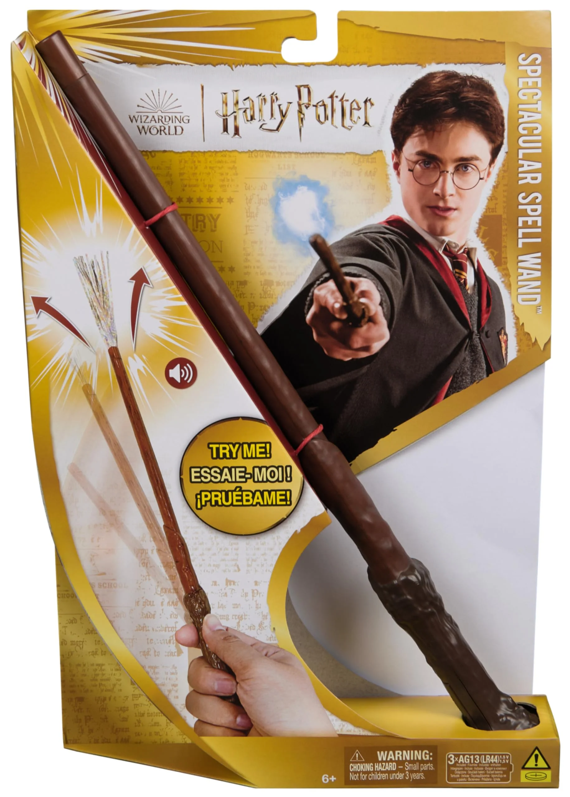 Harry Potter - Zauberstab mit Vibrationseffekt und Sound, ca. 31 cm, Spielzeug für Kinder ab 6 Jahren, Fanartikel