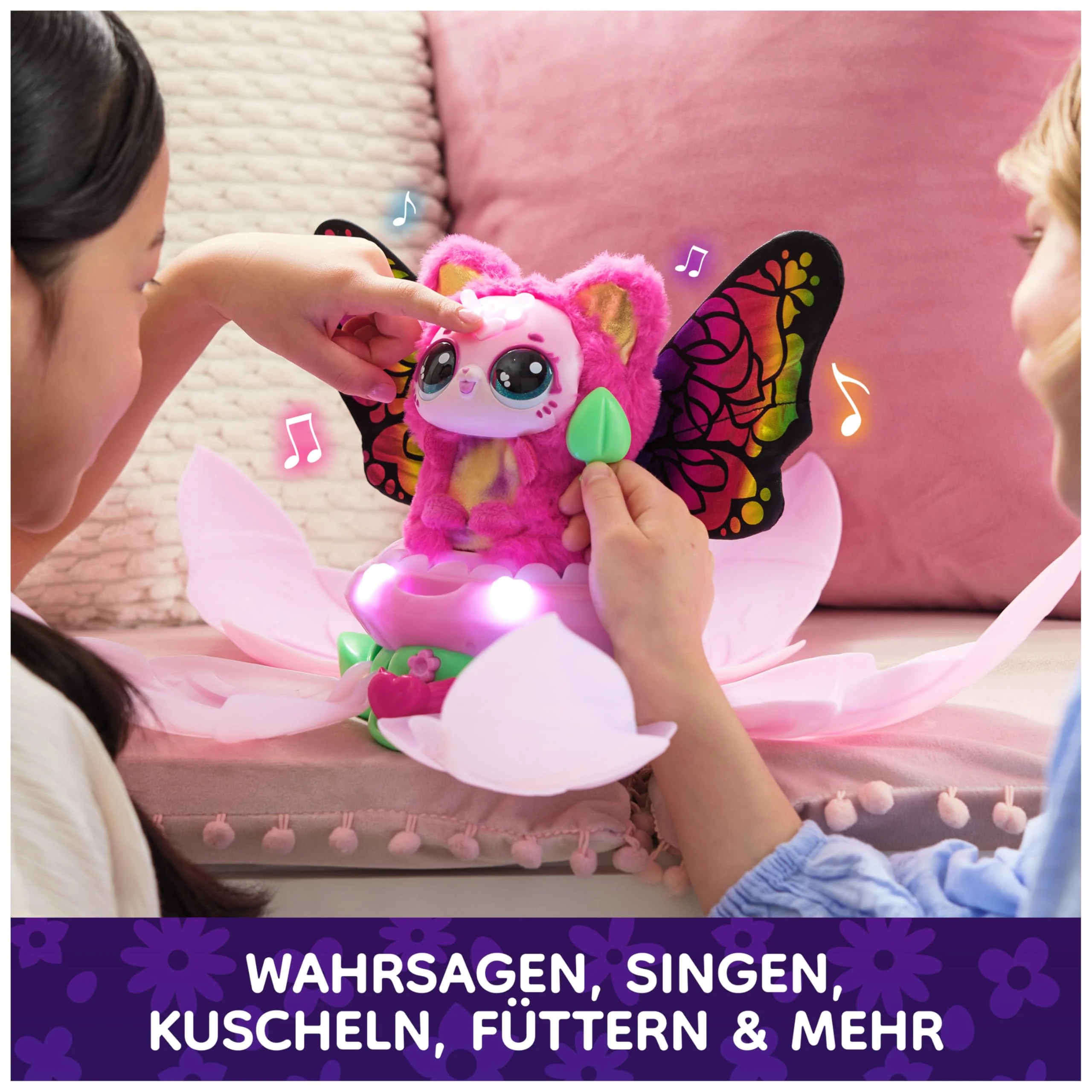 Hatchimals Bloomables Kittyfly, Interaktives Spielzeug mit Überraschung, doppelter Verwandlung und über 100 Geräuschen und Reaktionen, für Kinder ab 4 Jahren - Image 5