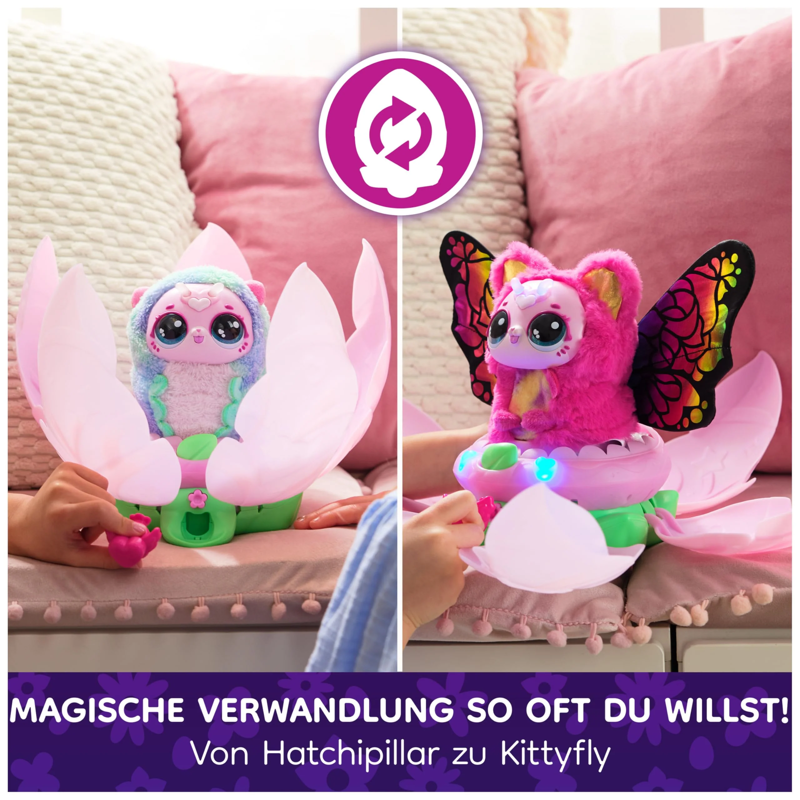 Hatchimals Bloomables Kittyfly, Interaktives Spielzeug mit Überraschung, doppelter Verwandlung und über 100 Geräuschen und Reaktionen, für Kinder ab 4 Jahren - Image 7
