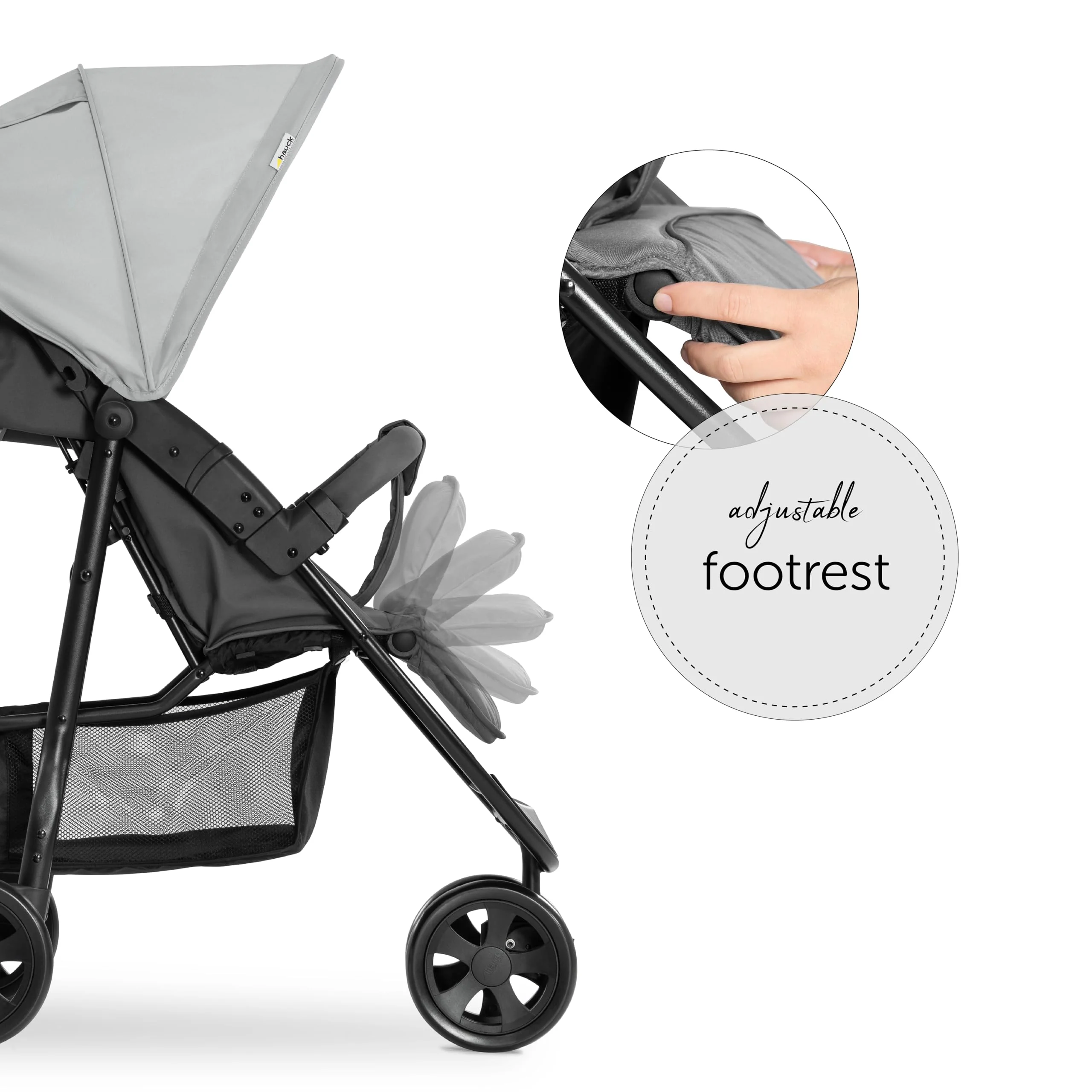 hauck Buggy Citi Neo 3 mit Getränkehalter, Einhändig Klein Faltbar, für Kinder ab Geburt bis 22 kg mit Liegefunktion, Tasche im Verdeck, XL Korb bis 3 kg (Grey) - Image 2