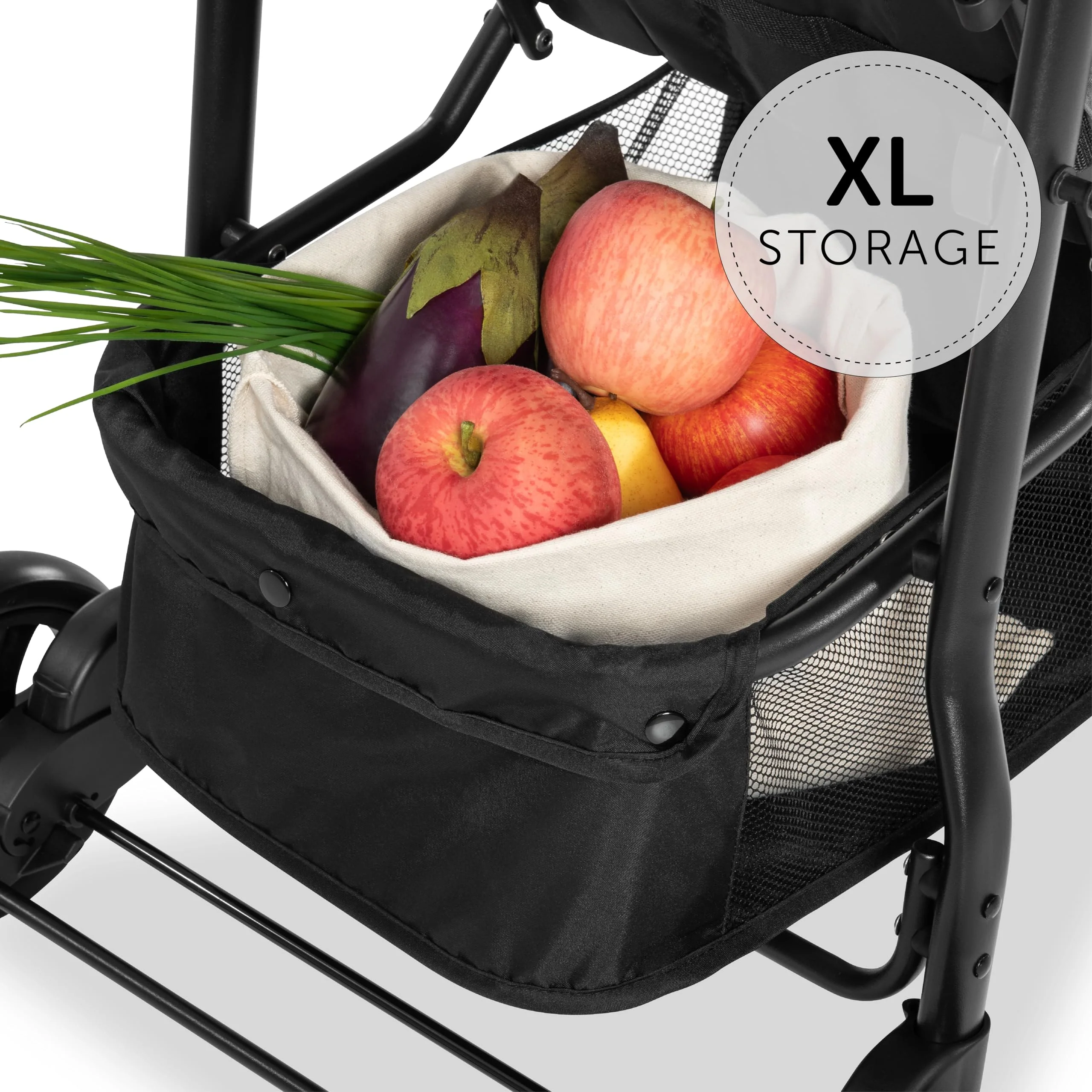 hauck Buggy Citi Neo 3 mit Getränkehalter, Einhändig Klein Faltbar, für Kinder ab Geburt bis 22 kg mit Liegefunktion, Tasche im Verdeck, XL Korb bis 3 kg (Grey) - Image 4
