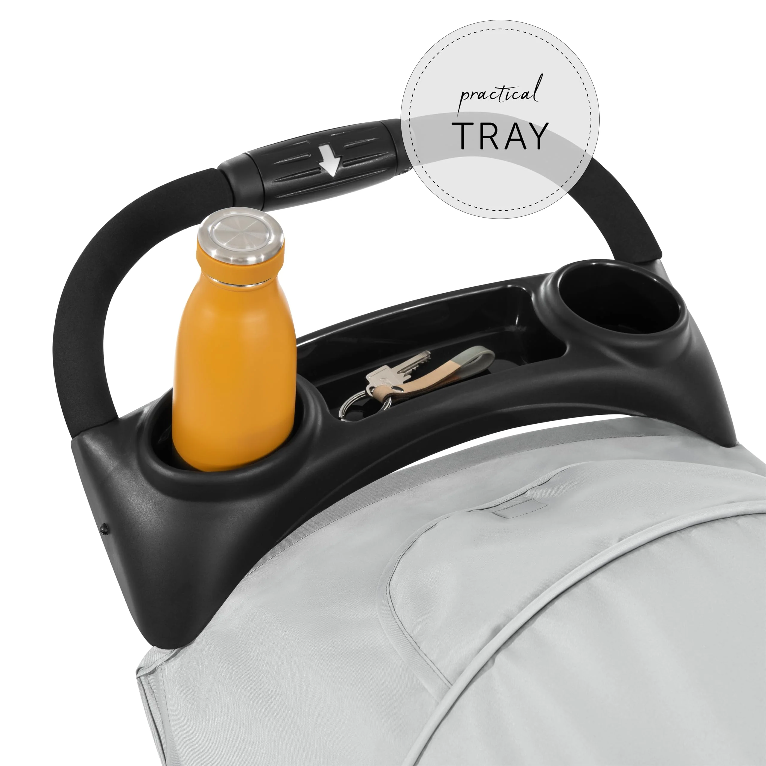 hauck Buggy Citi Neo 3 mit Getränkehalter, Einhändig Klein Faltbar, für Kinder ab Geburt bis 22 kg mit Liegefunktion, Tasche im Verdeck, XL Korb bis 3 kg (Grey) - Image 5