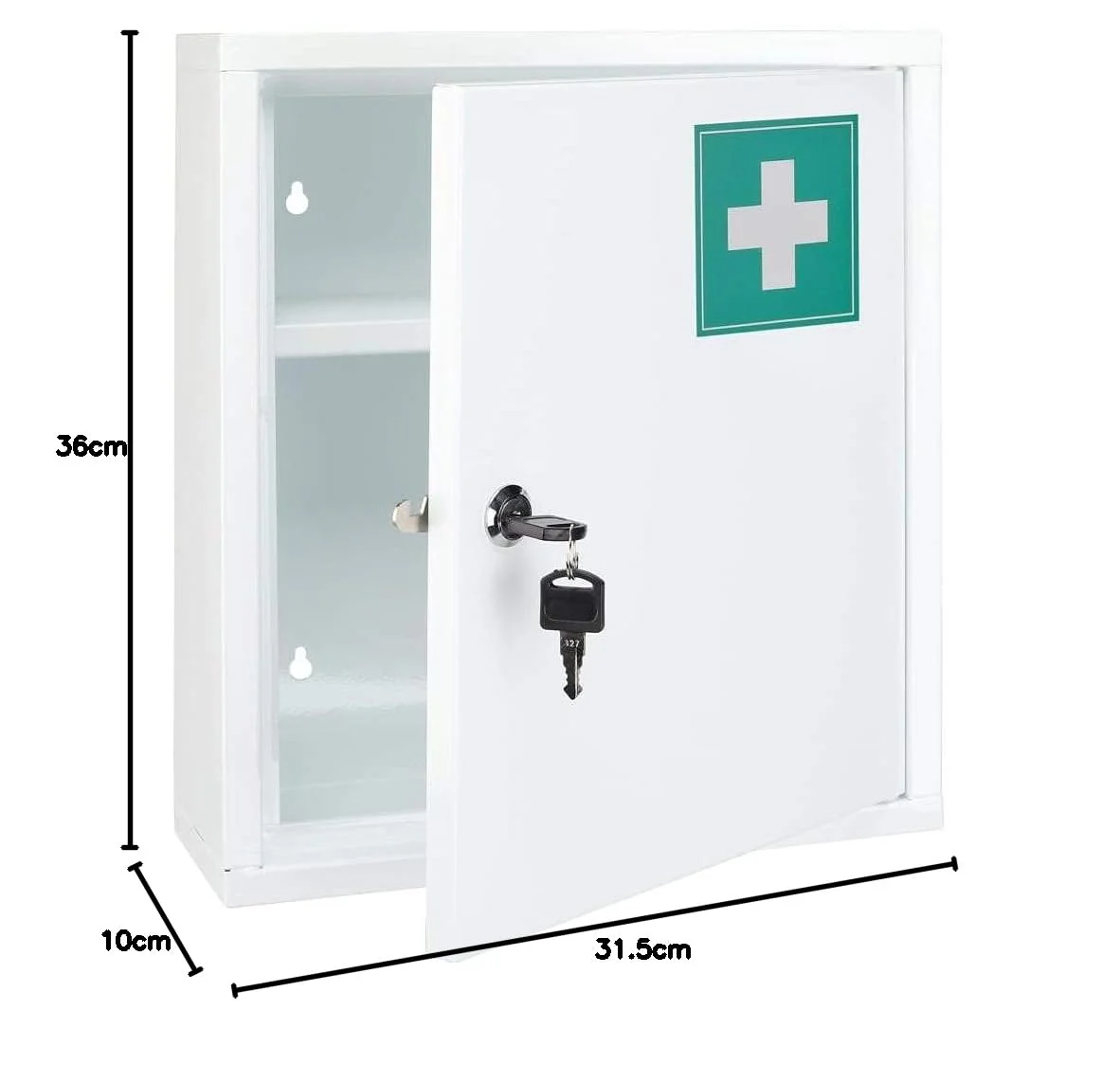 Haushalt International Medizinschrank aus Stahl - 31.5 x 10 x 36 cm - Image 3