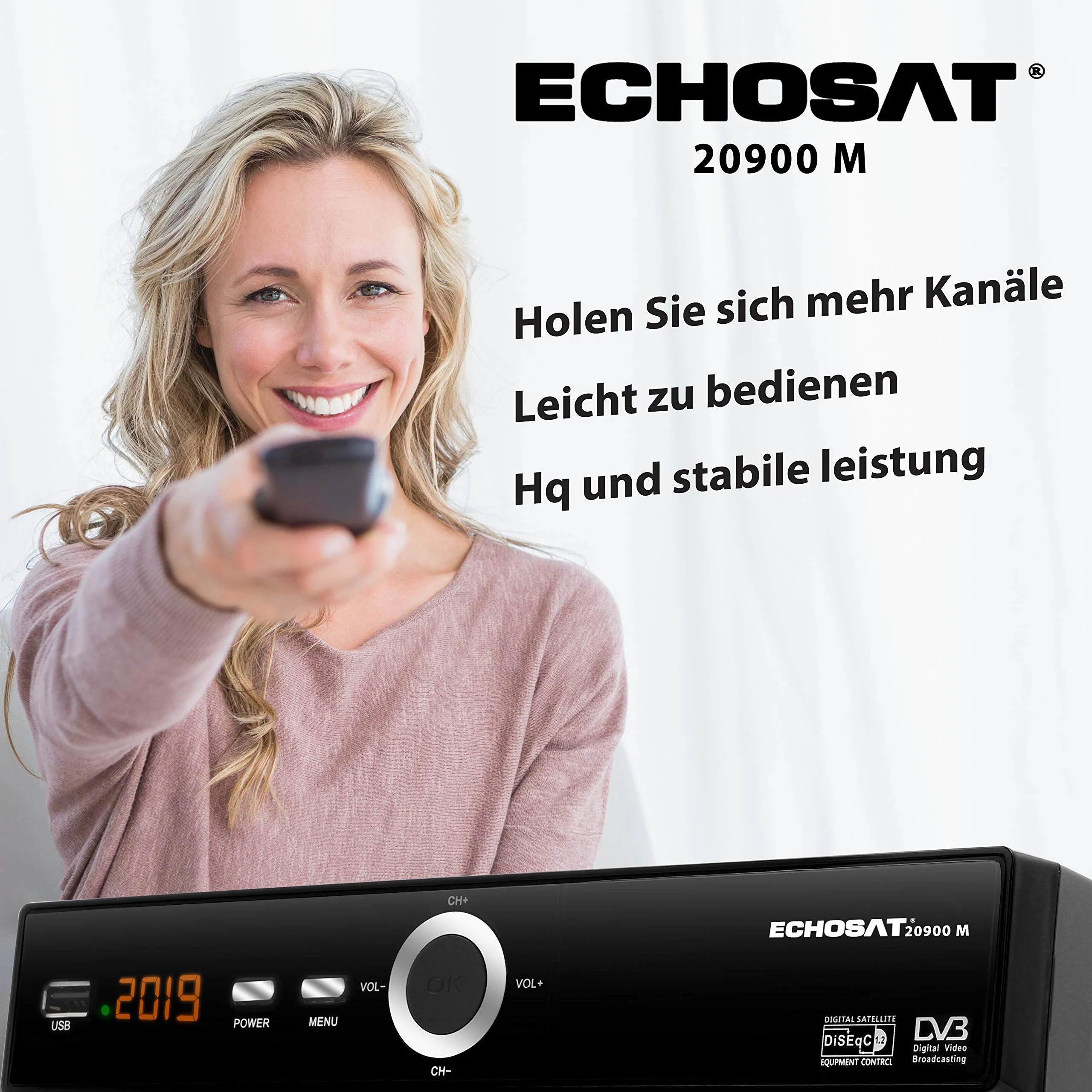 hd-line Echosat 20900 M Digital Satelliten Sat Receiver - (HDTV, DVB-S/S2, HDMI, SCART, 2X USB 2.0, Full HD 1080p) [Vorprogrammiert für Astra Hotbird Türksat] - Image 5