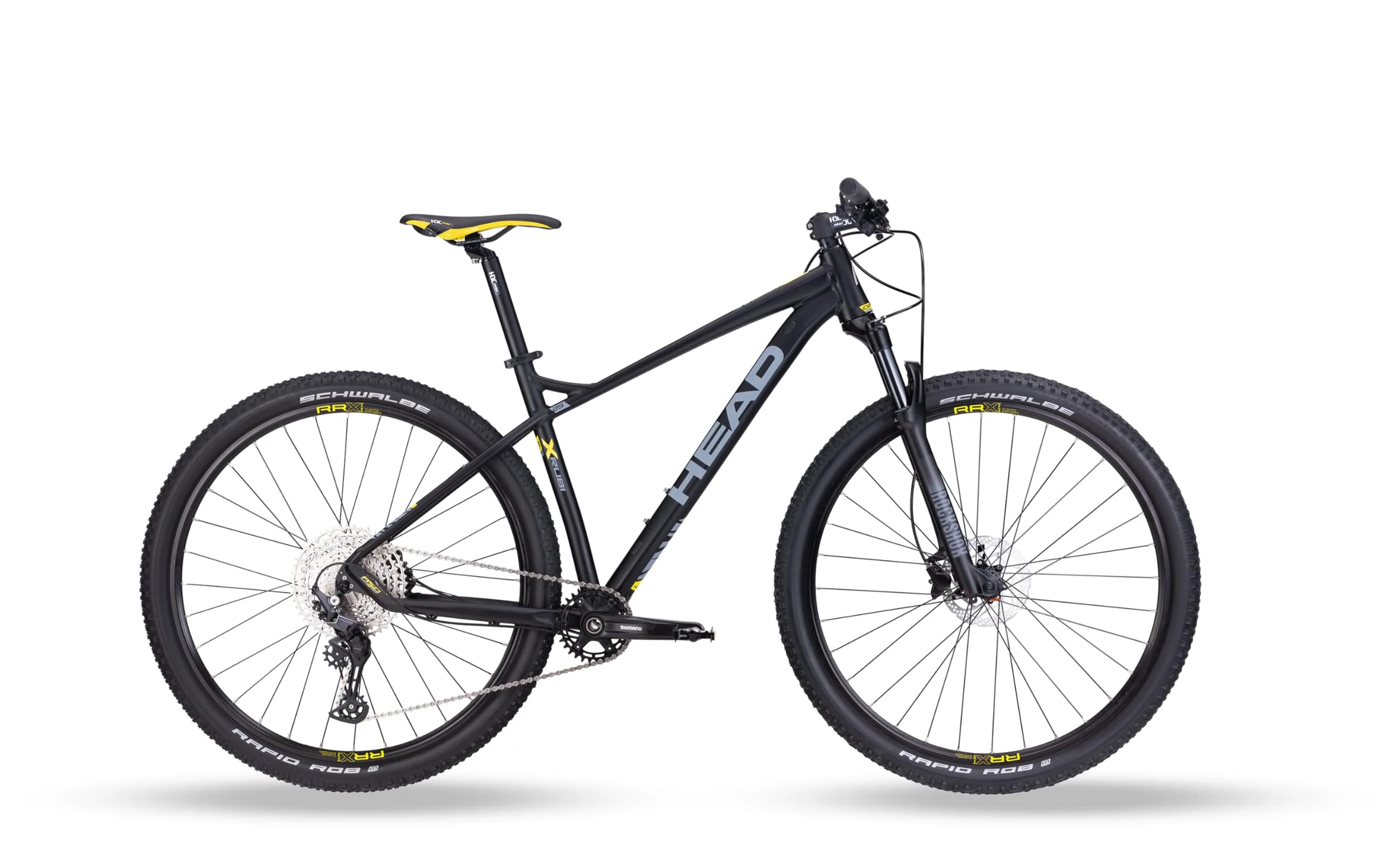HEAD Unisex – Erwachsene X-Rubi 3.0 Mountainbike, matt schwarz/gelb, 48