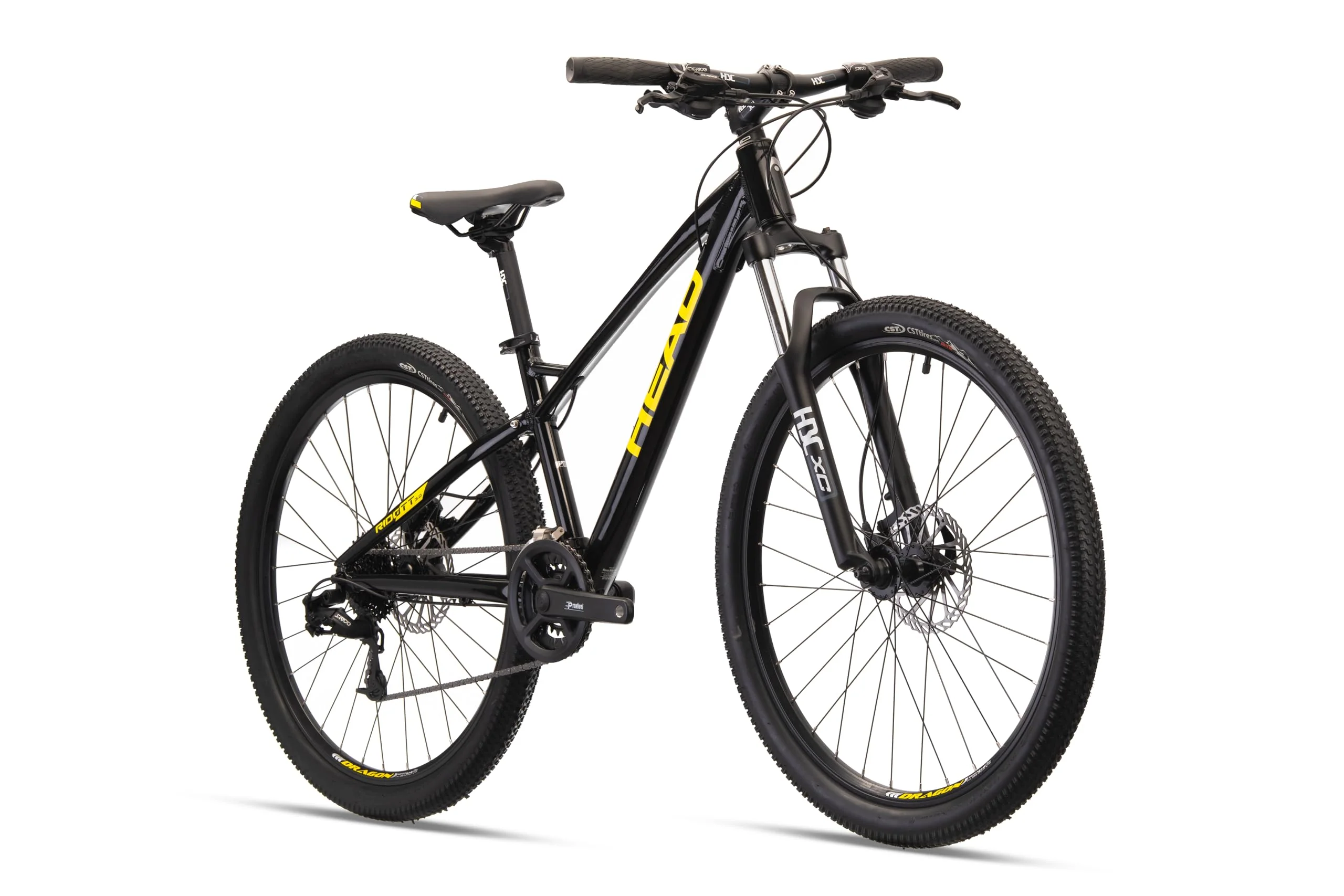 HEAD Unisex Youth Ridott 3.0 26 Children's Mountain Bike, Matt Black/Yellow, 36