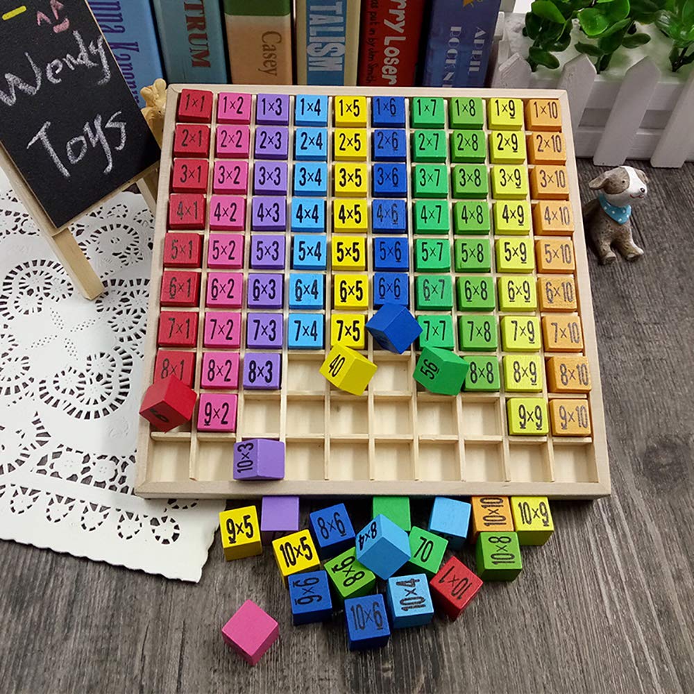 Heatigo 1x1 Zahlen Lernen für Grundschüler, Holzrechenbrett , Mathe Spielzeug, Bunte Holzspielzeug Würfe, Rechenbrett Rechnen, Mathematik Spiele, Kinder Lernspielzeug Geschenk - Image 3