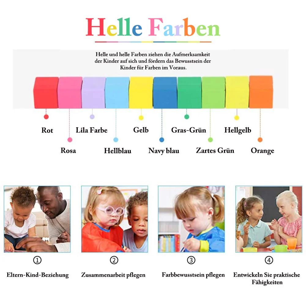 Heatigo 1x1 Zahlen Lernen für Grundschüler, Holzrechenbrett , Mathe Spielzeug, Bunte Holzspielzeug Würfe, Rechenbrett Rechnen, Mathematik Spiele, Kinder Lernspielzeug Geschenk - Image 5