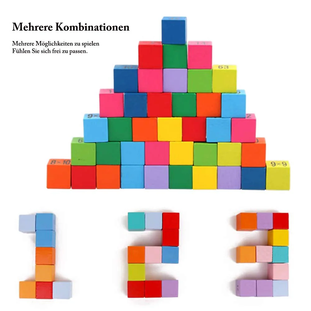 Heatigo 1x1 Zahlen Lernen für Grundschüler, Holzrechenbrett , Mathe Spielzeug, Bunte Holzspielzeug Würfe, Rechenbrett Rechnen, Mathematik Spiele, Kinder Lernspielzeug Geschenk - Image 6