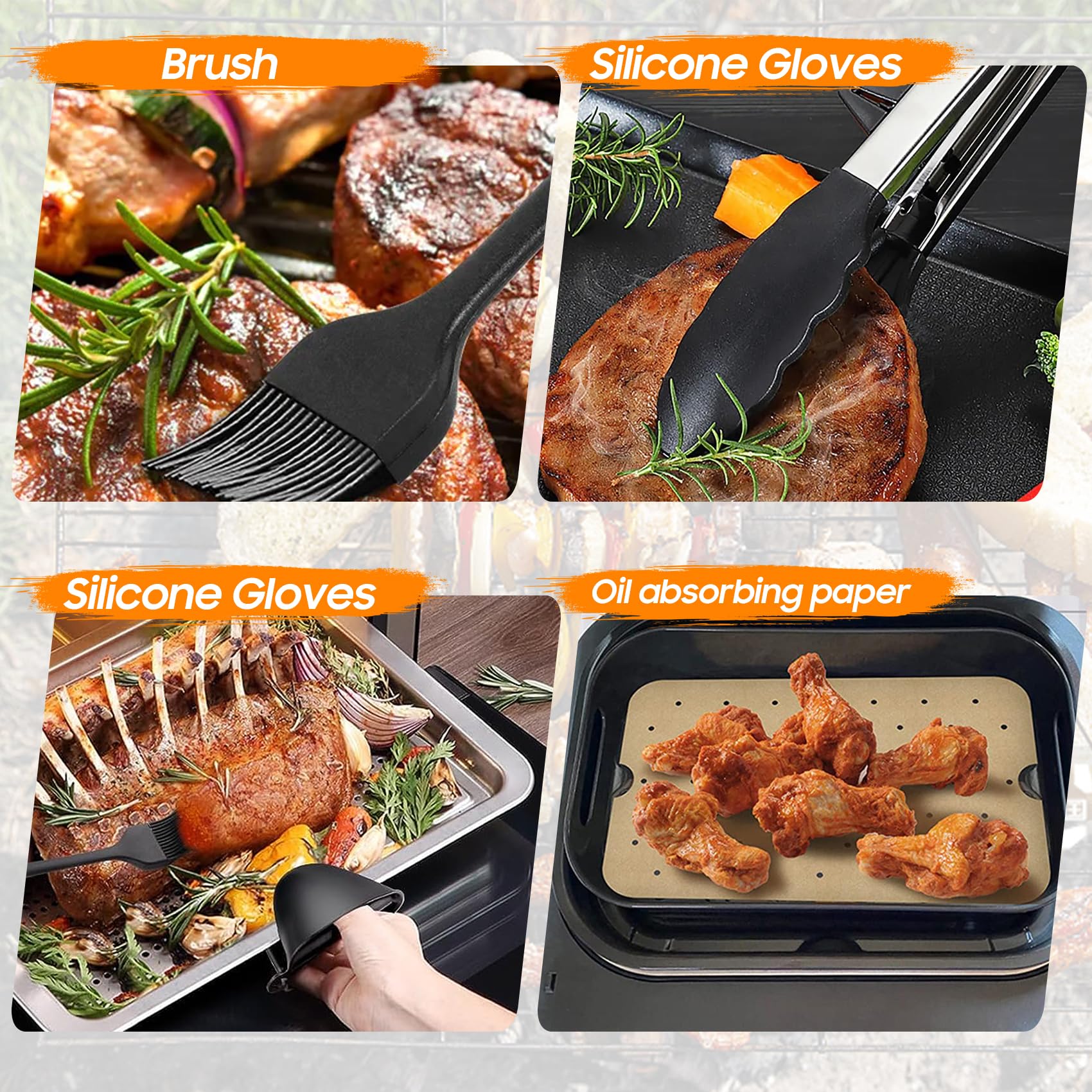 Heißluftfritteuse Zubehör | Airfryer Zubehör für Ninja Dual AF400EU & AF300EU & Tower T17088 | für Ninja Airfryer Zubehör | Air Fryer Accessories | Kompatibel für Ofen, Mikrowelle - Image 5