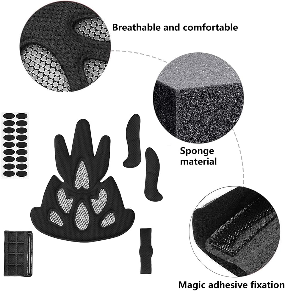 Helm Polster-Schaumstoff-Kit,Ersatz Schwamm Helmpolster,Ersatz Fahrradhelm Polster,Schwamm Fahrradhelm Pad,Universal Fahrradhelm Pads Sicherheit Helm Innenpolster Zubehör Für Fahrrad Motorrad,1 Set - Image 12