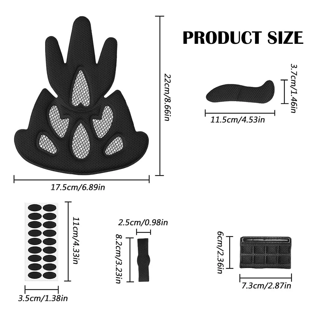 Helm Polster-Schaumstoff-Kit,Ersatz Schwamm Helmpolster,Ersatz Fahrradhelm Polster,Schwamm Fahrradhelm Pad,Universal Fahrradhelm Pads Sicherheit Helm Innenpolster Zubehör Für Fahrrad Motorrad,1 Set - Image 3