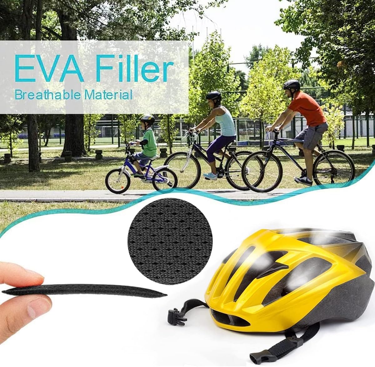 Helmpolster Schaumstoff,Ersatz Fahrrad Helm Polster,Universal Fahrradhelm Pads,Sicherheit Helm Innenpolster Zubehör mit Universal Helm Kinnpolster für Fahrrad Motorrad - Image 10