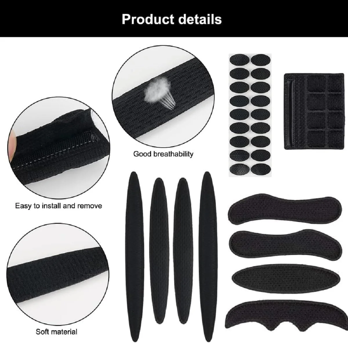 Helmpolster Schaumstoff,Ersatz Fahrrad Helm Polster,Universal Fahrradhelm Pads,Sicherheit Helm Innenpolster Zubehör mit Universal Helm Kinnpolster für Fahrrad Motorrad - Image 12