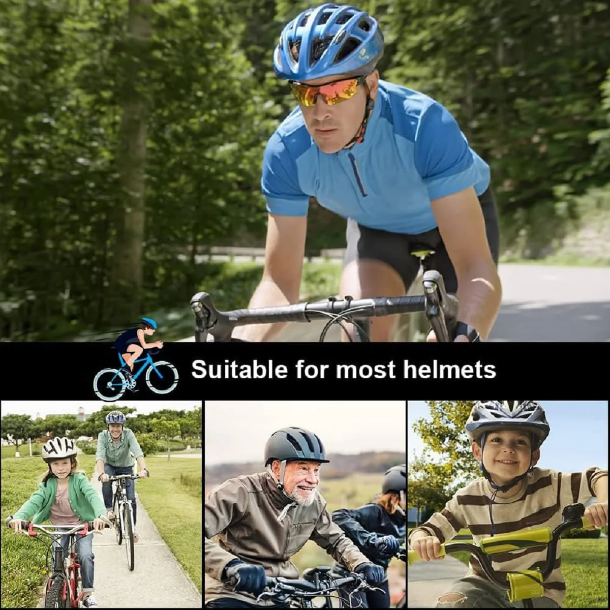 Helmpolster Schaumstoff,Ersatz Fahrrad Helm Polster,Universal Fahrradhelm Pads,Sicherheit Helm Innenpolster Zubehör mit Universal Helm Kinnpolster für Fahrrad Motorrad - Image 4