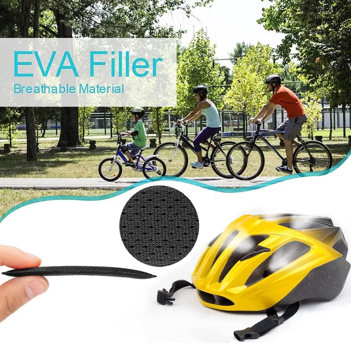 Helmpolster Schaumstoff,Ersatz Fahrrad Helm Polster,Universal Fahrradhelm Pads,Sicherheit Helm Innenpolster Zubehör mit Universal Helm Kinnpolster für Fahrrad Motorrad - Image 6